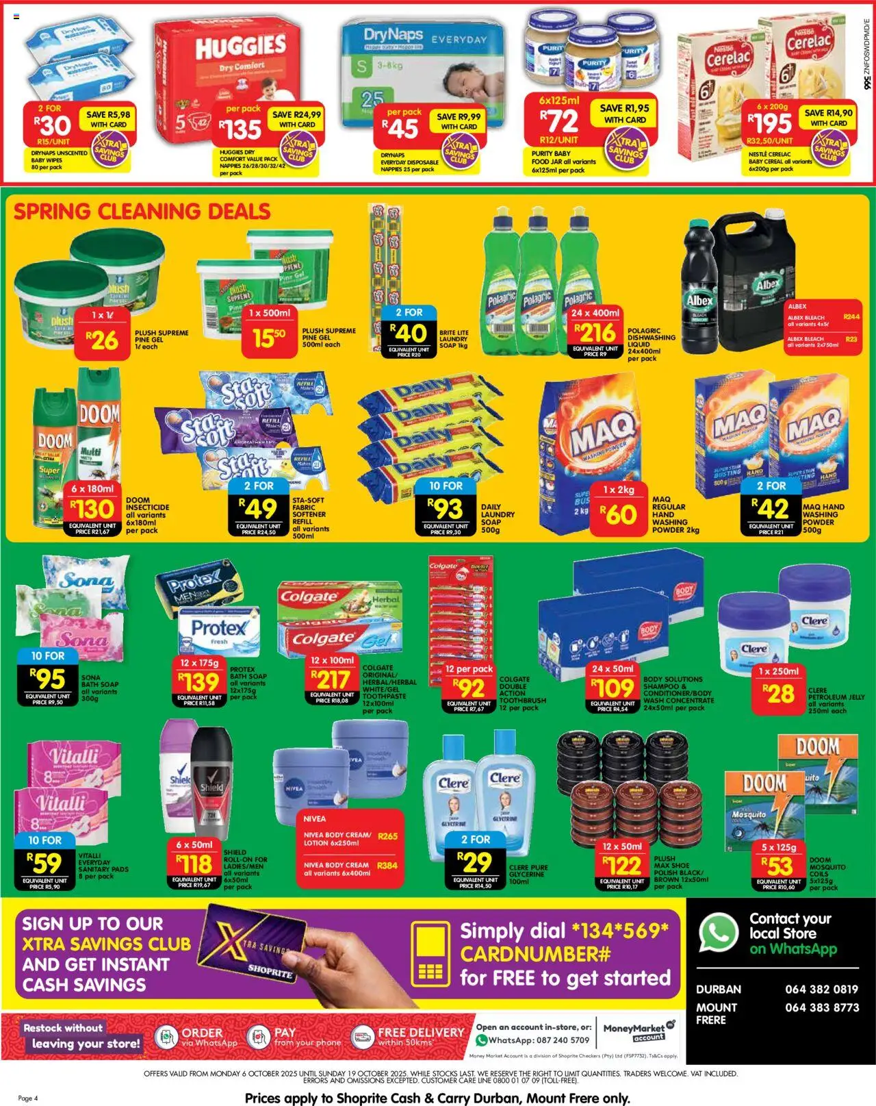 New Shoprite catalogue – valid from 06.10.2025 | Page: 4 | Products: Blush, Cream, Toothpaste, Lotion