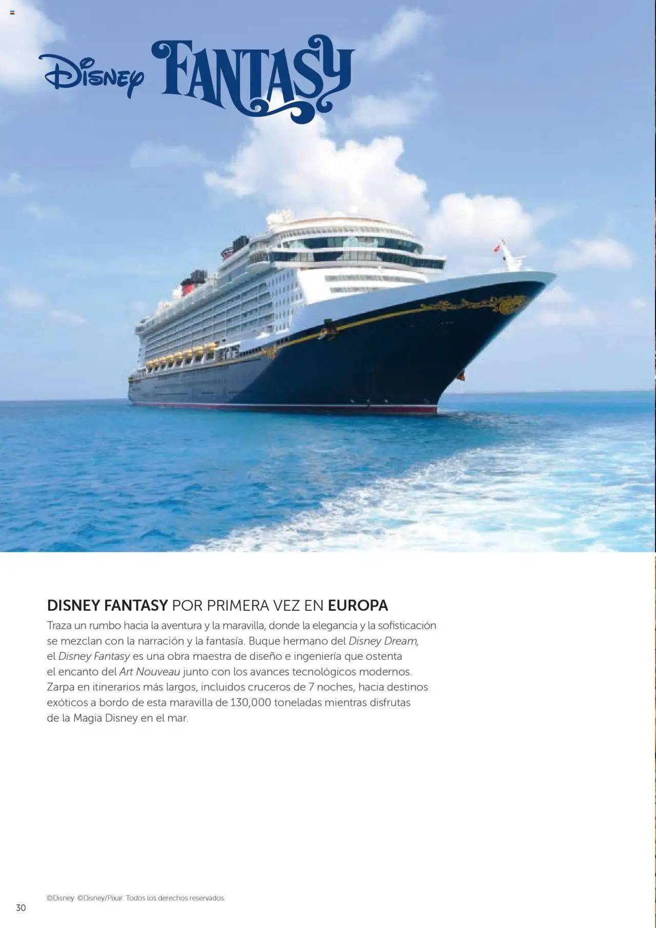 Viajes El Corte Inglés Disney Cruise Line │ válido desde el 28.01.2025 | Página: 30