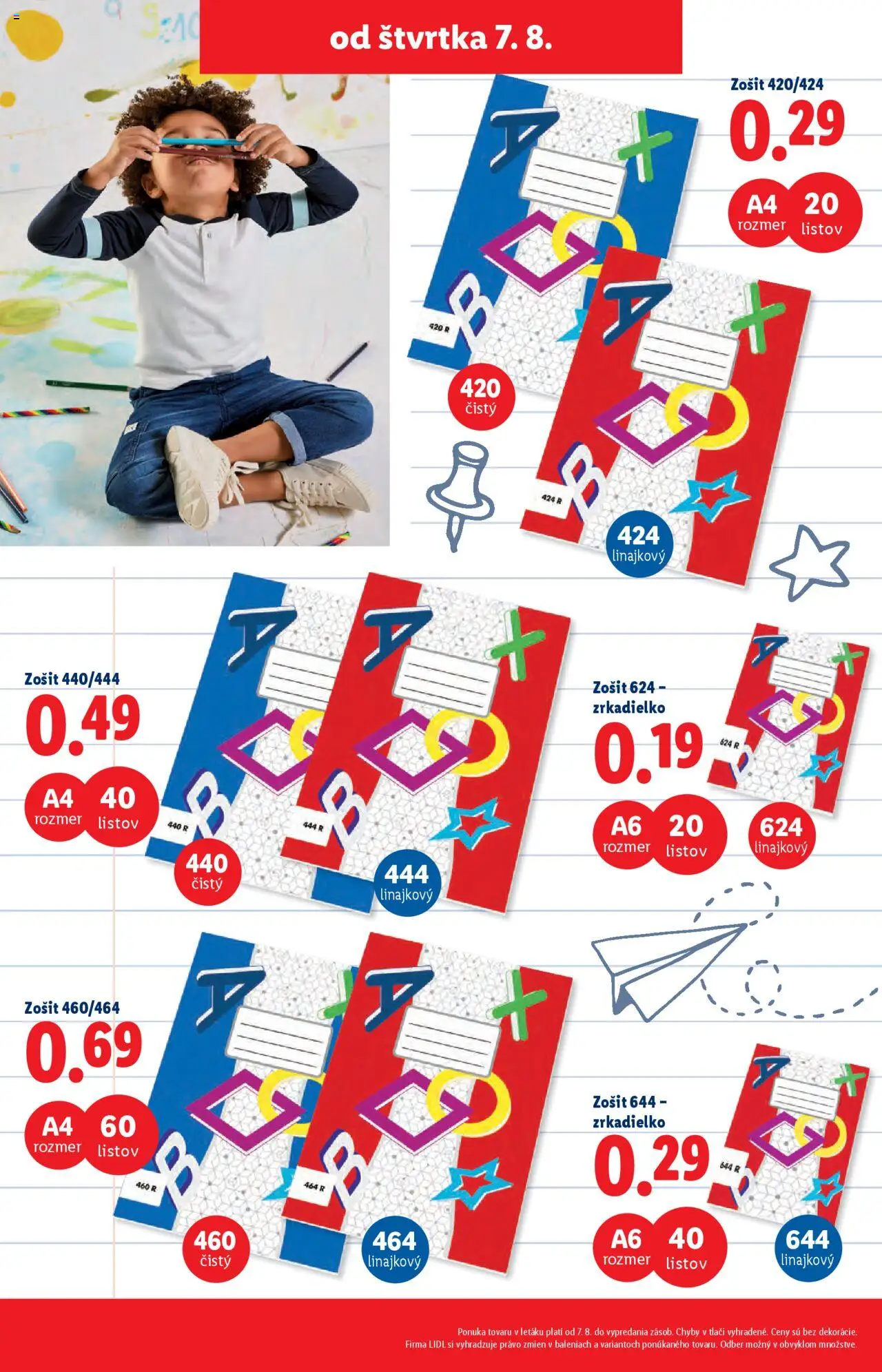 Lidl leták │ platný od 04.08.2025 | Strana: 80 | Produkty: Zošit
