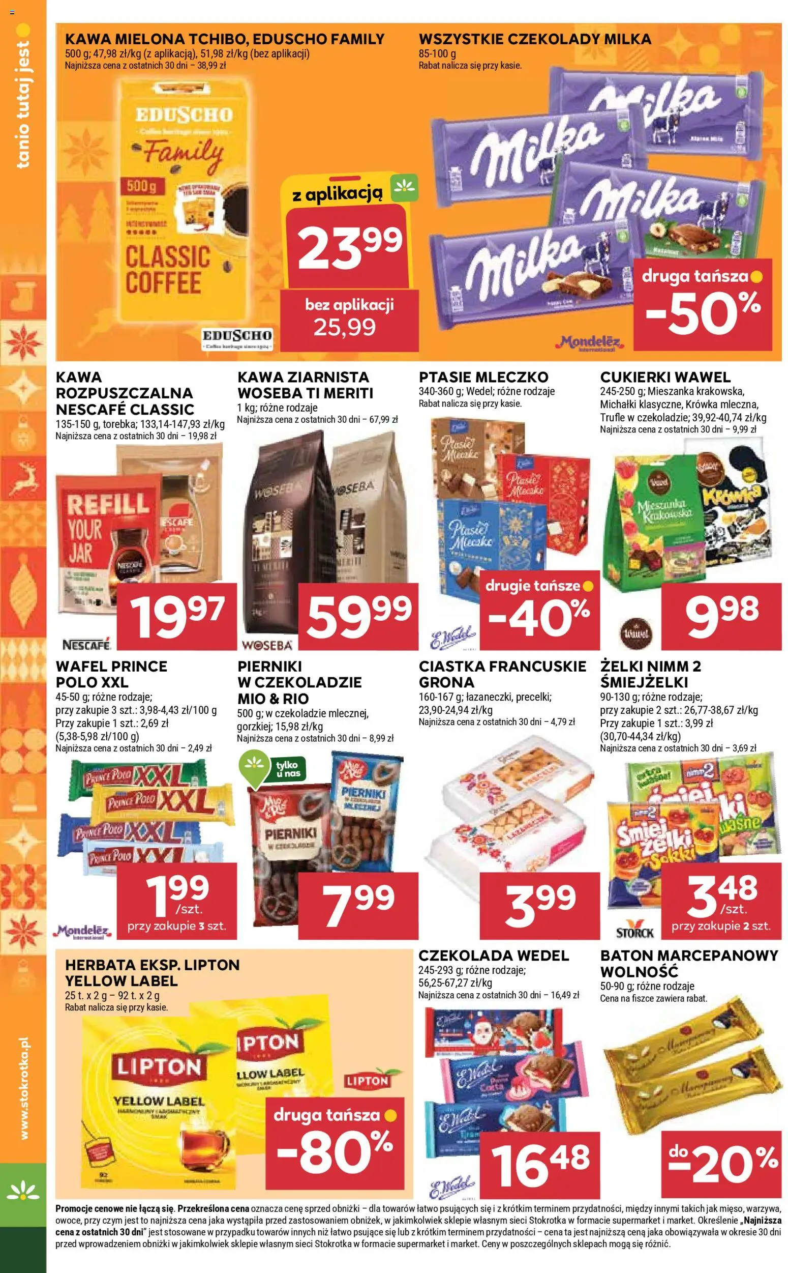 Stokrotka Gazetka od 18.12.2025 | Strona: 22 | Produkty: Stokrotka, Kawa ziarnista, Krowka, Cukierki