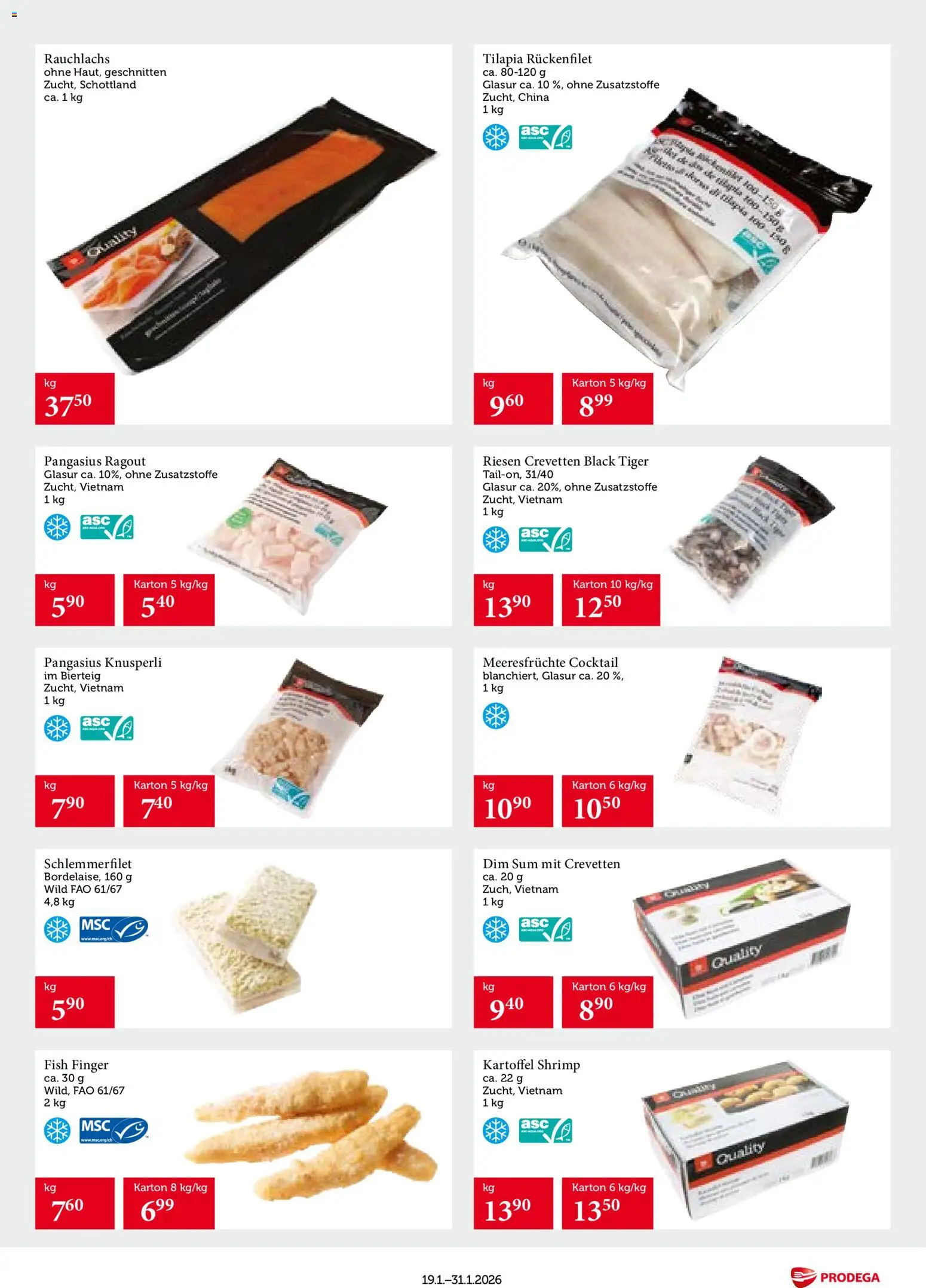 Prodega Aktionen Transgourmet Quality – gültig ab 19.01.2026 | Seite: 7 | Produkte: Meeresfrüchte