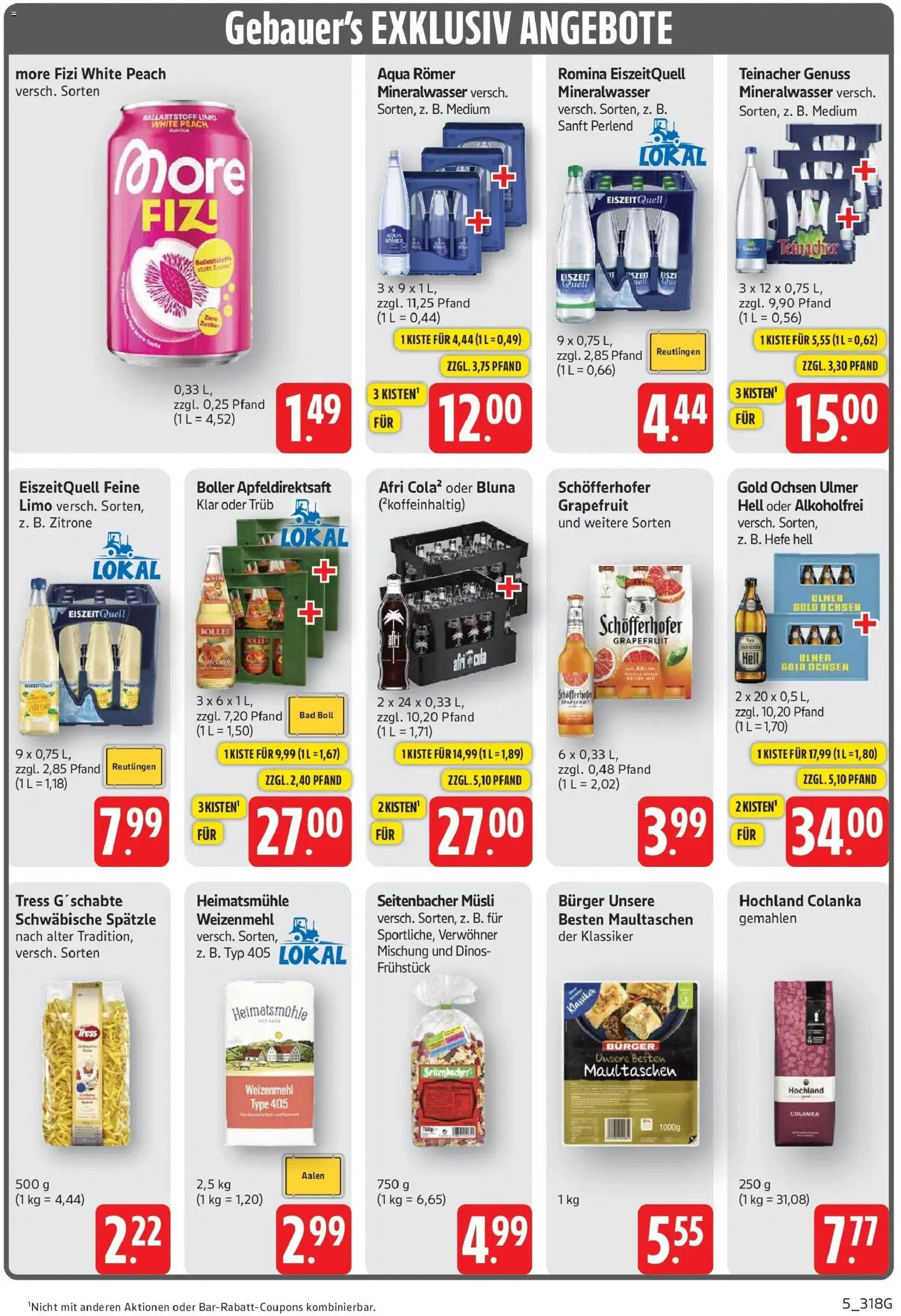 Edeka prospekt Geislingen	 – gültig ab 12.04.2026 | Seite: 5 | Produkte: Musli, Weizenmehl, Mineralwasser, Apple