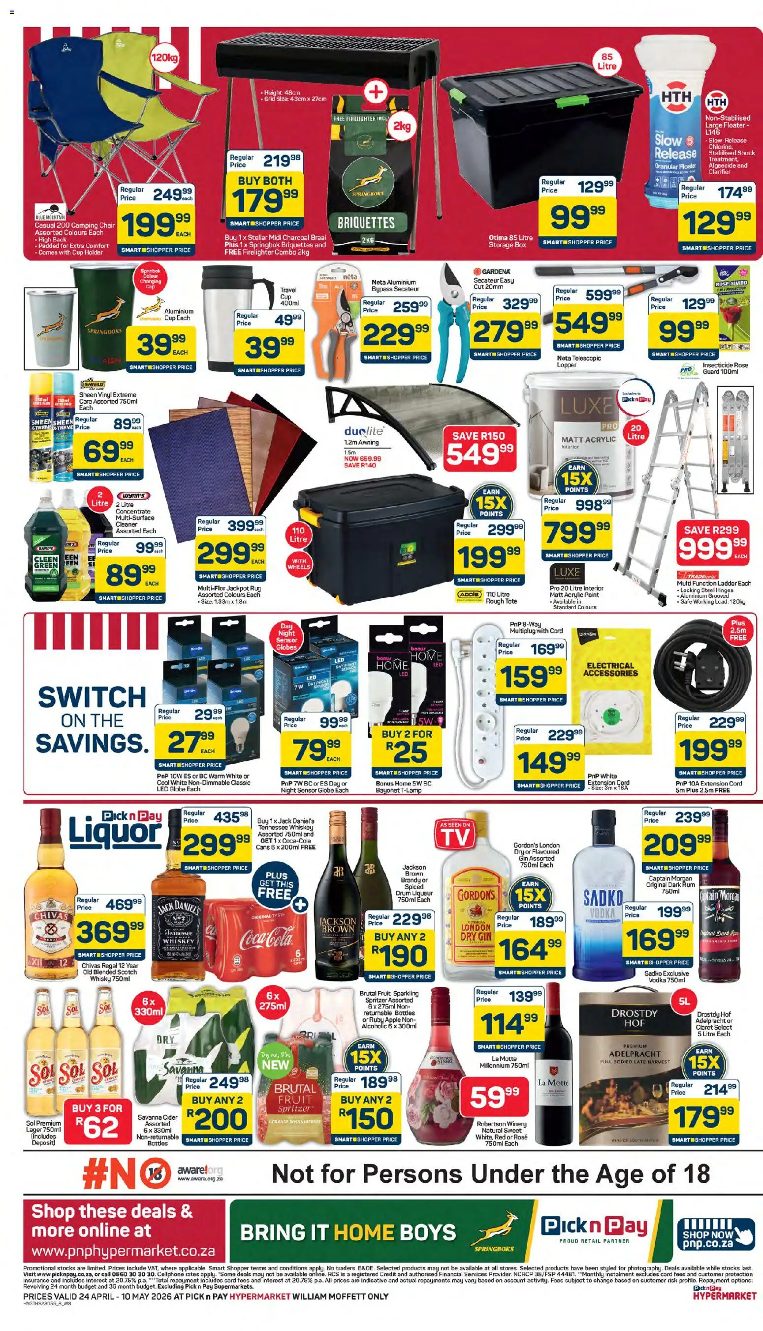 New Pick n Pay catalogue – valid from 24.04.2026 | Page: 8 | Products: Chair, Brandy, Gin, Fruit