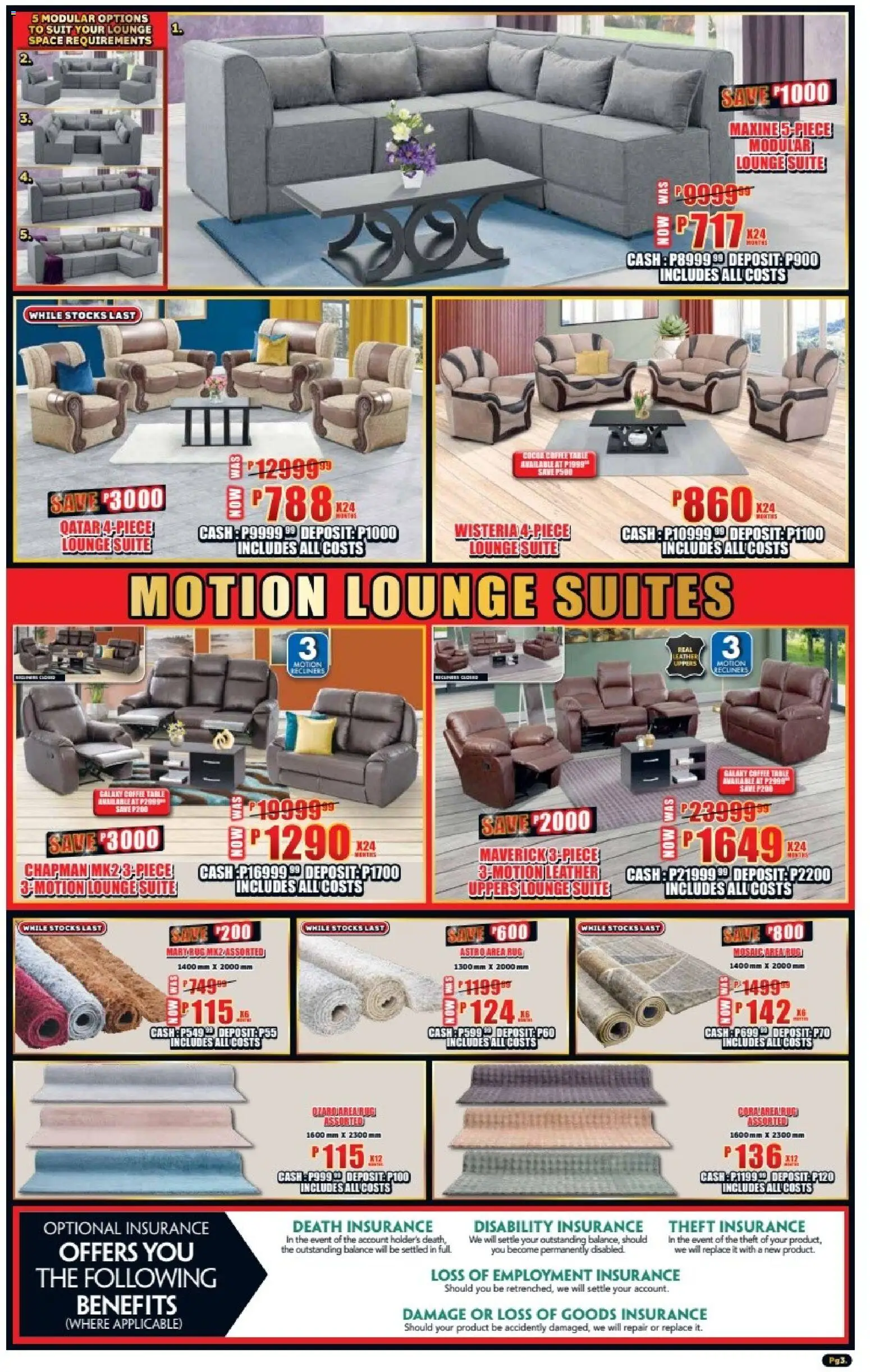 New Lewis Stores catalogue – valid from 05.01.2026 | Page: 3 | Products: Suit, Rug, Coffee table, Table