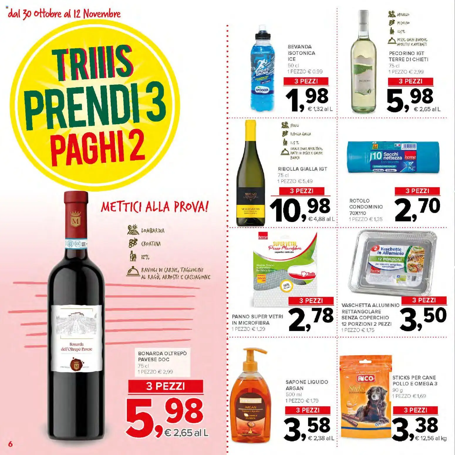 Volantino Todis del 30.10.2025 | Pagina: 6 | Prodotti: Sapone, Pesce, Ravioli, Alluminio