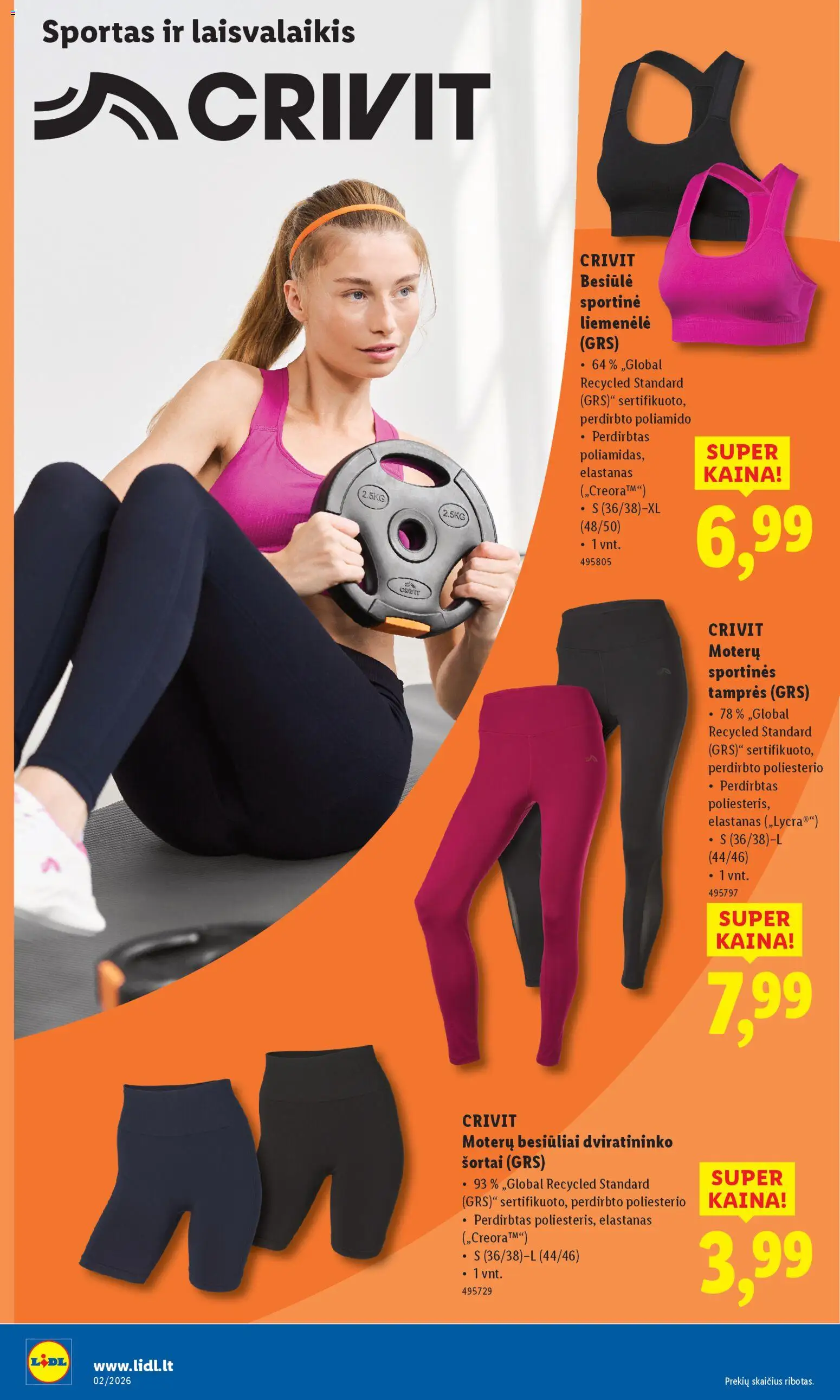 LIDL akcijos nuo 05.01.2026 | Puslapis: 6 | Prekių: Šortai, Liemenėlė, Tamprės