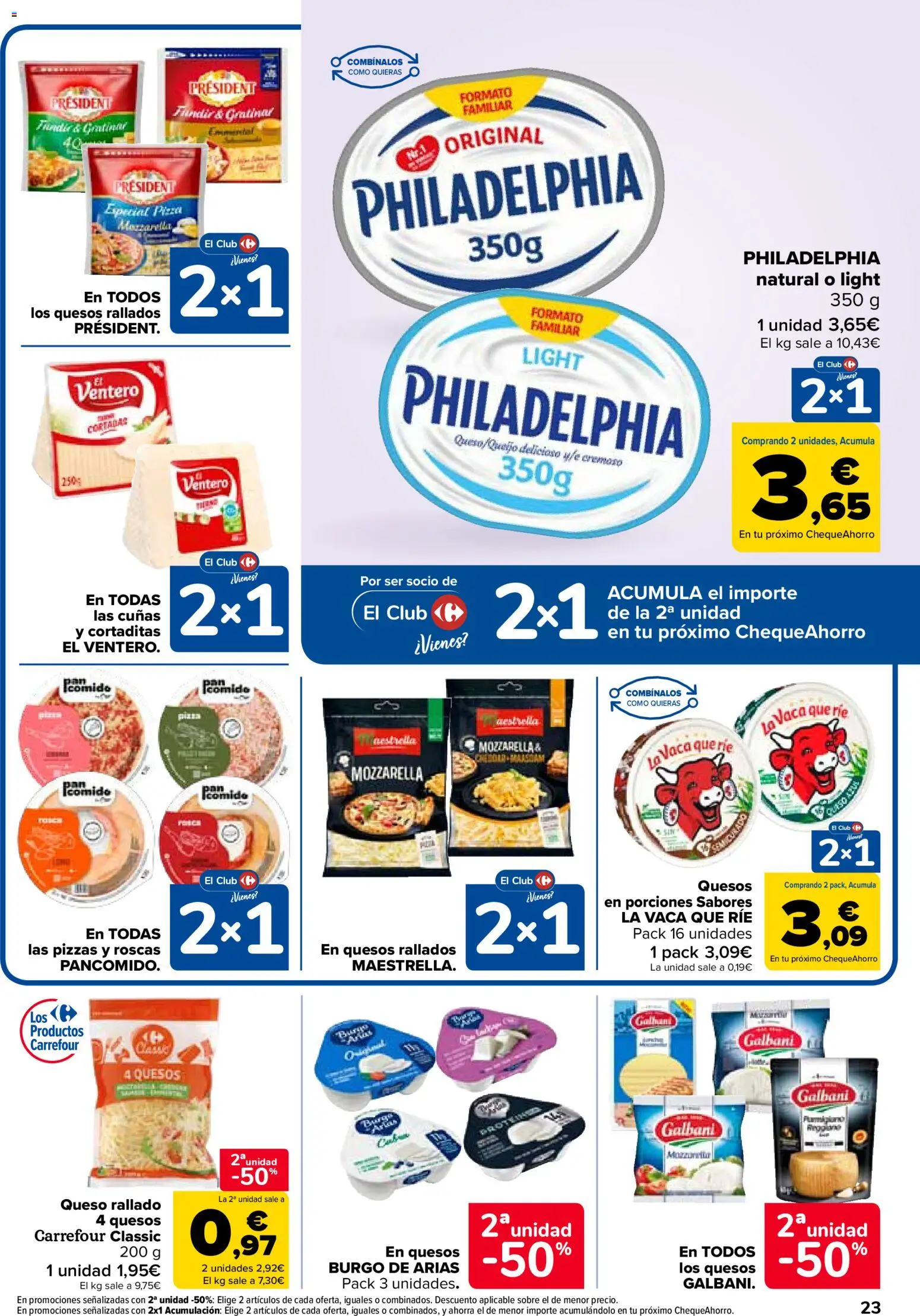Carrefour folleto │ válido desde el 12.02.2026 | Página: 23 | Productos: Queso, Pizza, Queso rallado