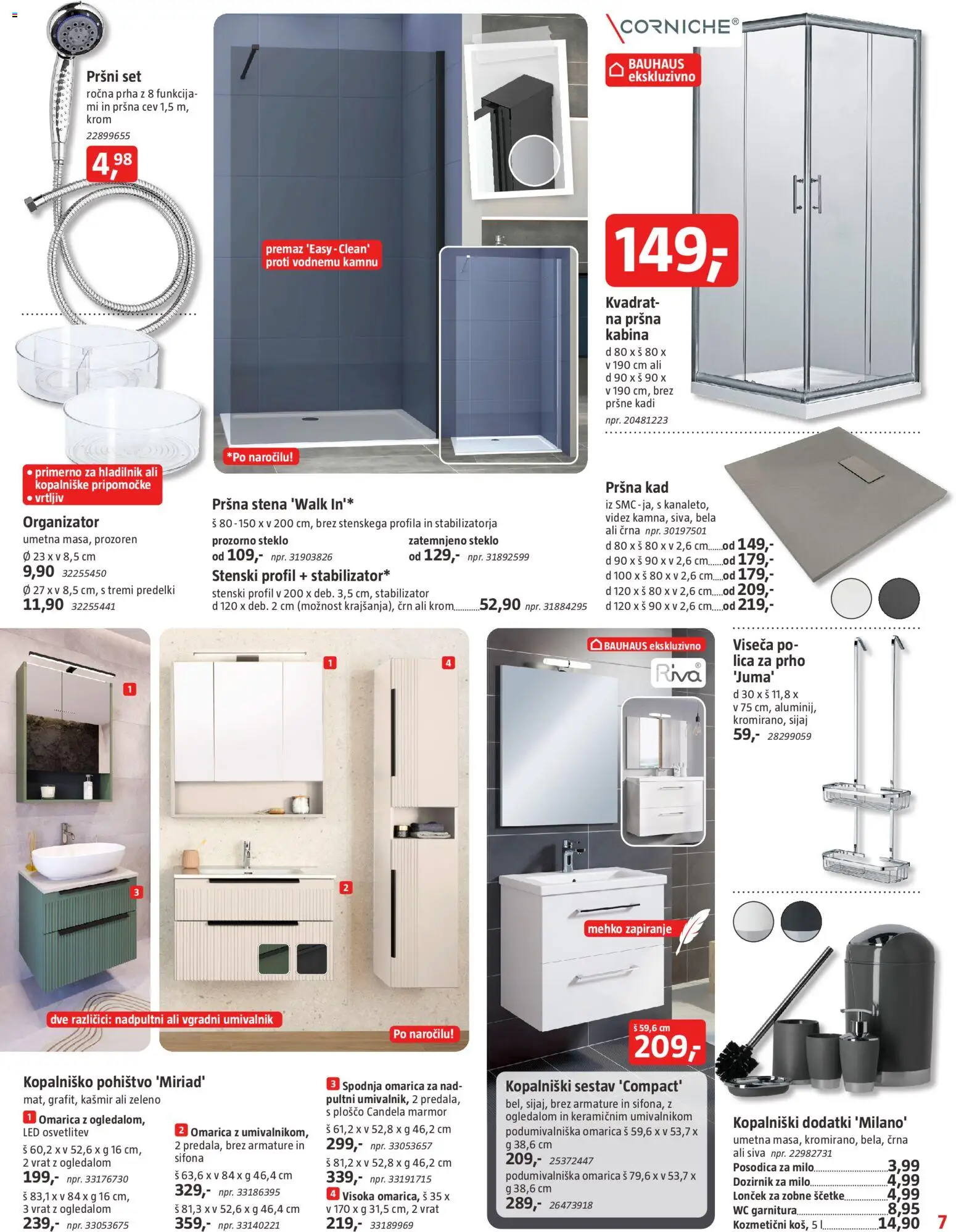 Novi Bauhaus katalog ponudbe – veljaven od 05.03.2026 | Stran: 7 | Izdelki: Pohištvo, Kopalniški dodatki, Prha, Omarica