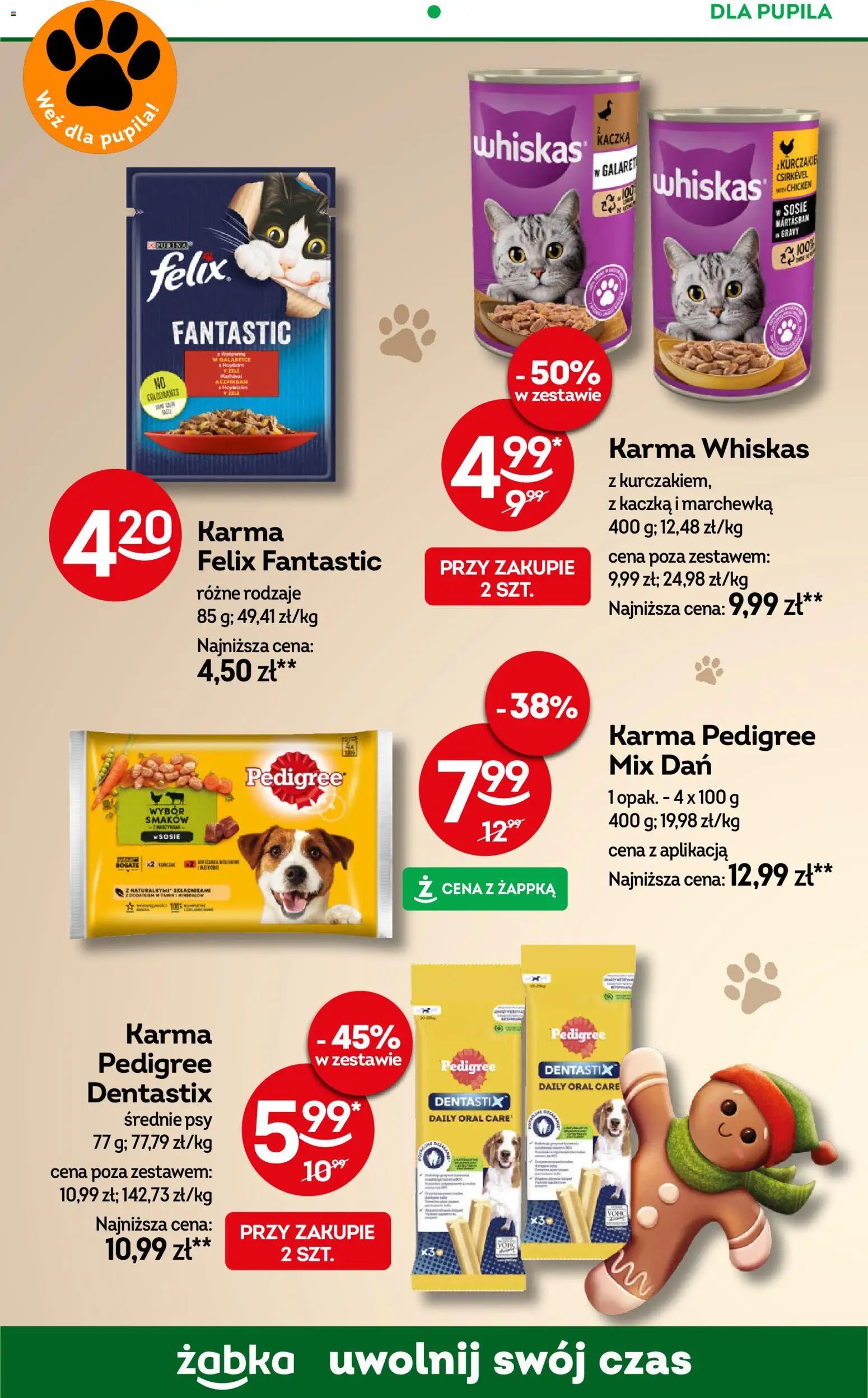 Żabka Gazetka od 17.12.2025 | Strona: 66 | Produkty: Kaczka, Pedigree, Marchewka