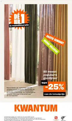 Kwantum folder / publicité - Voorbeeld van een folder van Kwantum, geldig van 02.03.2026 | Pagina: 22 | Producten: Folders, Gordijnen