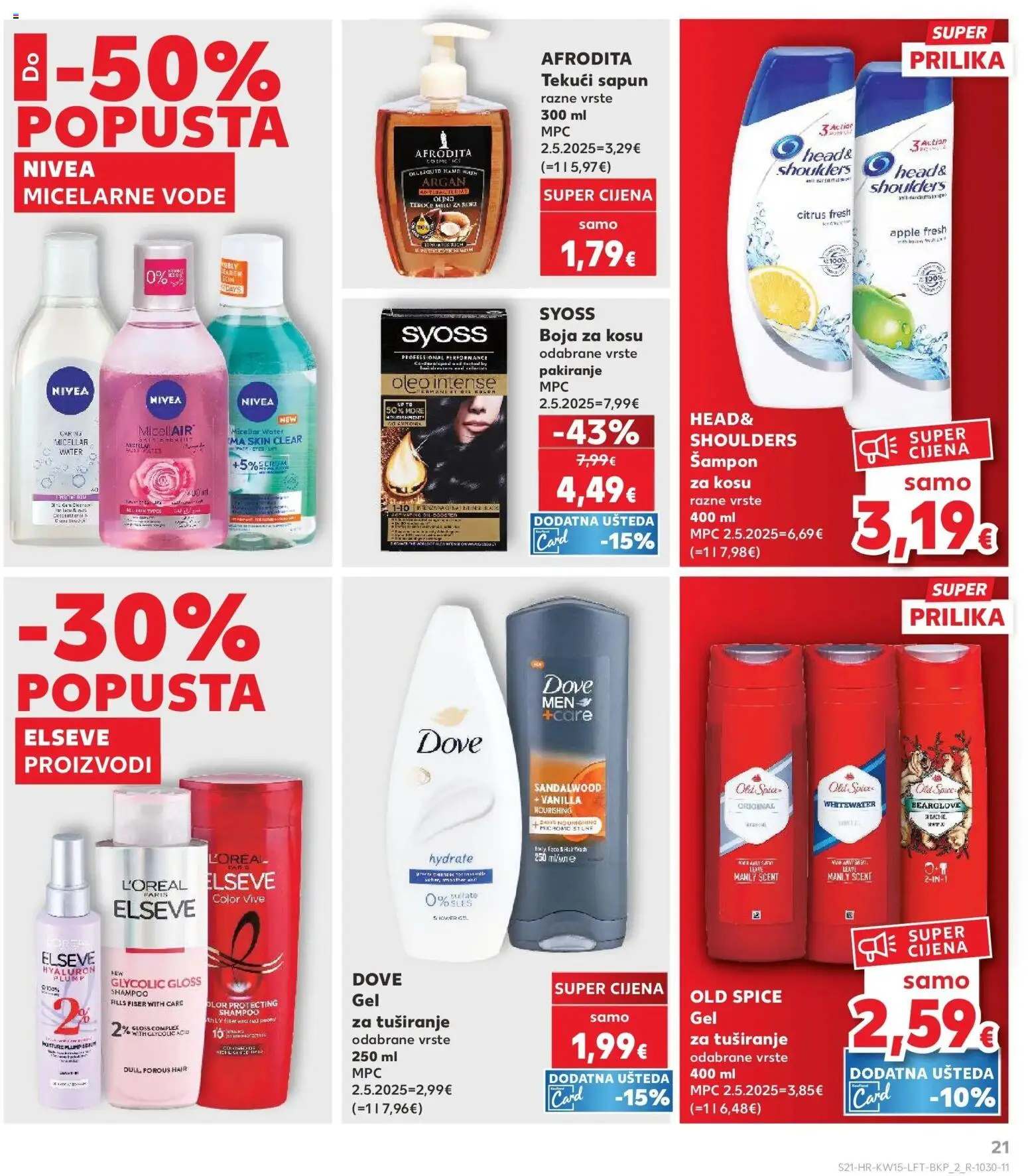Kaufland katalog | vrijedi od 08.04.2026 | Stranica: 21 | Proizvodi: Boja za kosu, Sapun, Nivea, Old Spice