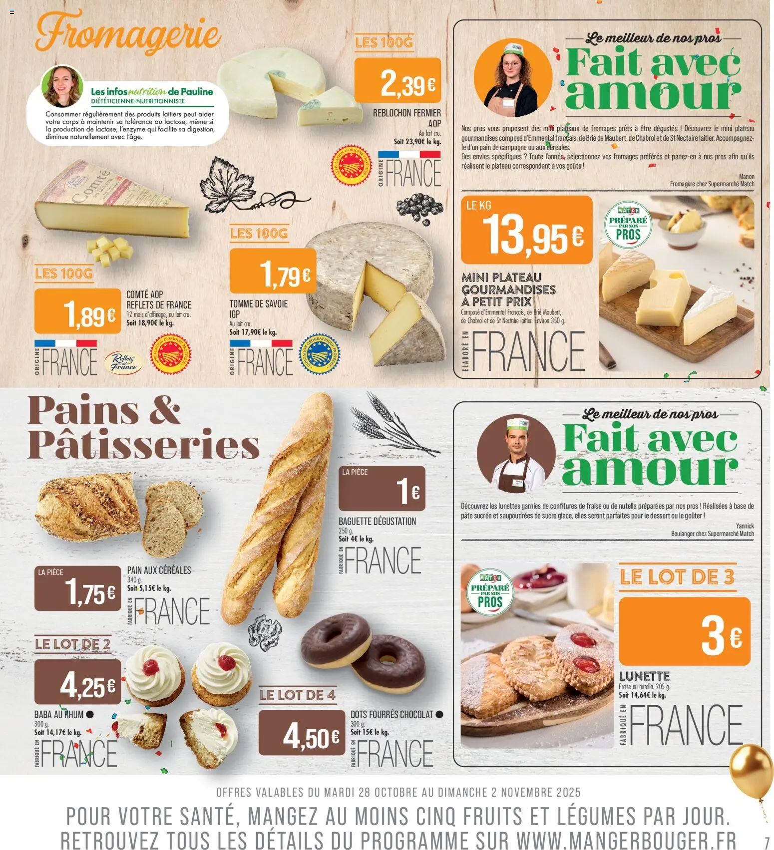 {H1} | Page: 7 | Produits: Reblochon, Plateau, Rhum, Lunettes