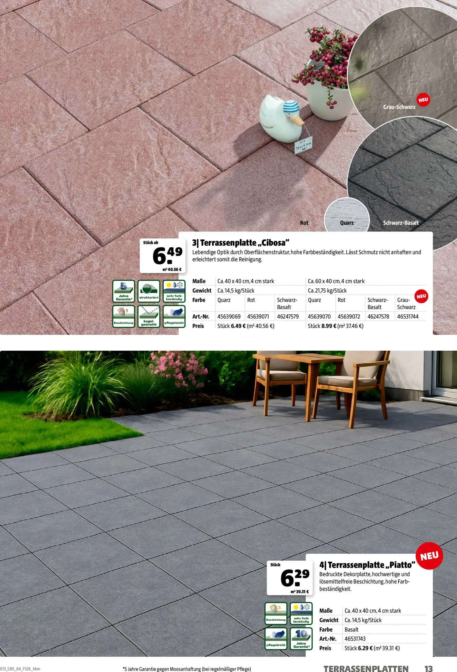 Hagebau Gartenbaustoffsortiment – gültig ab 02.03.2026 | Seite: 13 | Produkte: Gewicht