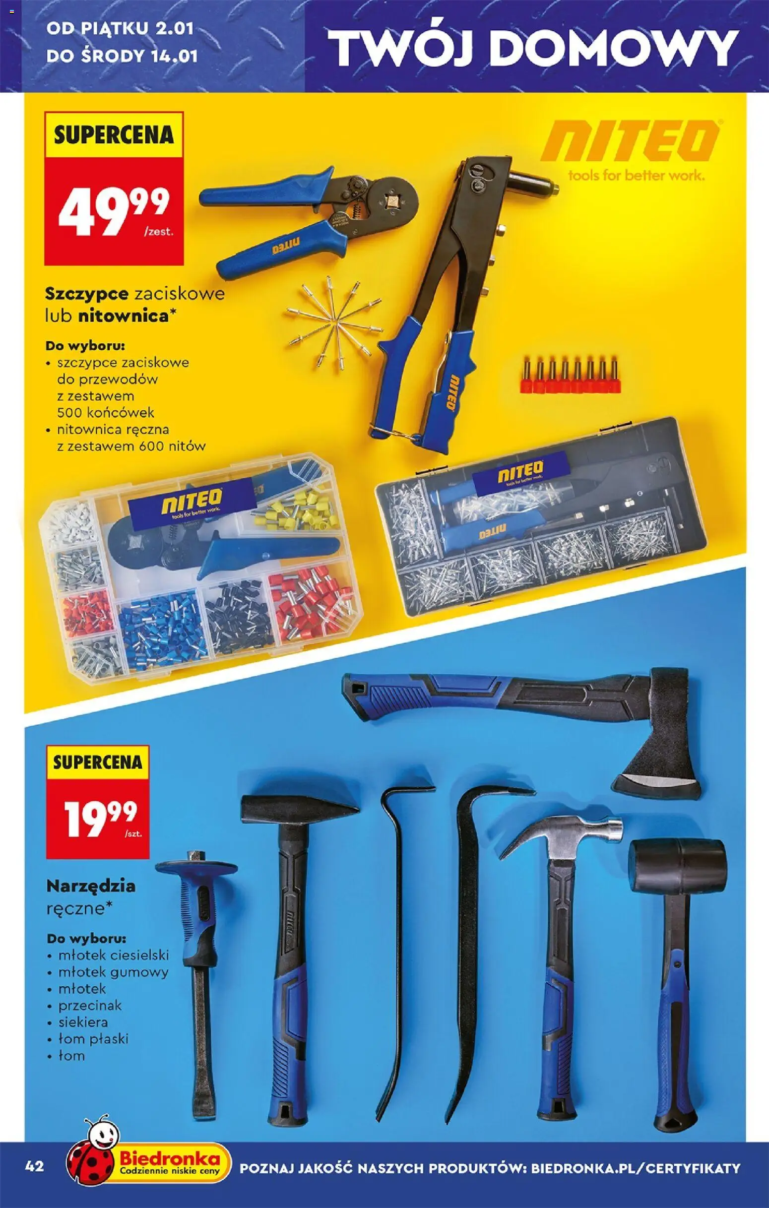 Biedronka gazetka - Hity i inspiracje od 29.12.2025 | Strona: 46 | Produkty: Siekiera
