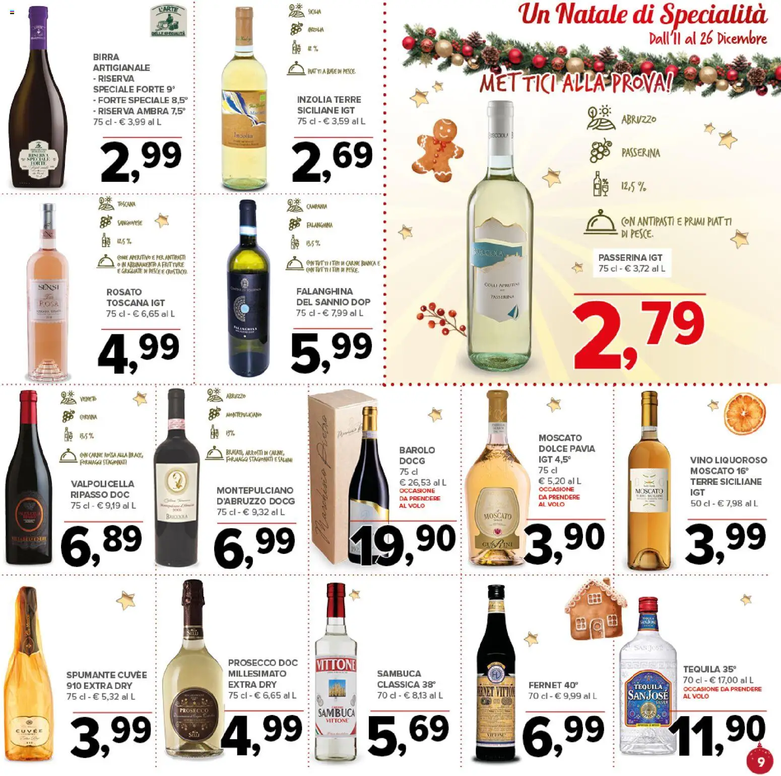 Volantino Todis del 11.12.2025 | Pagina: 9 | Prodotti: Birra, Prosecco, Spumante, Aperitivo