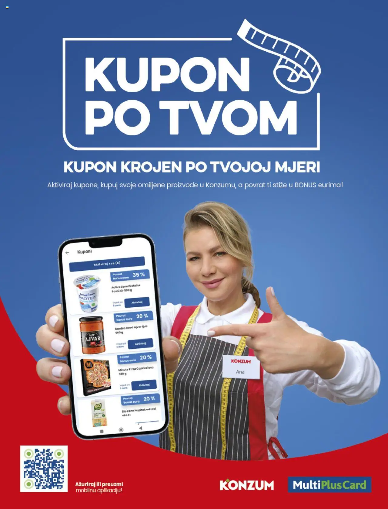 Konzum HR akciós ujság - amely érvényes a következő dátumtól: 08.10.2025 | Oldal: 48 | Termékek: Ajvár, Pizza