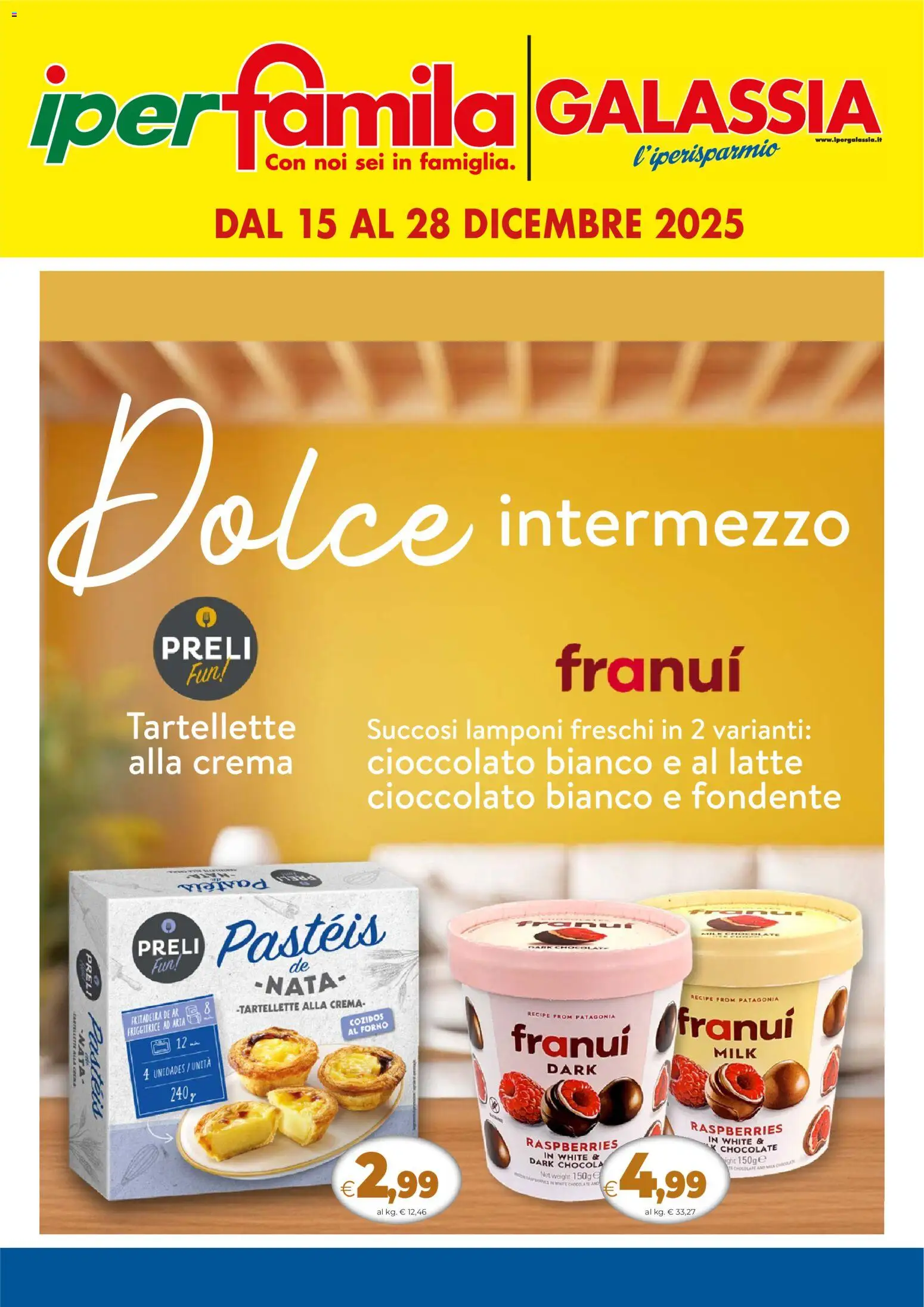 Volantino Famila del 15.12.2025 | Pagina: 1 | Prodotti: Crema, Friggitrice ad aria, Cioccolato, Lamponi
