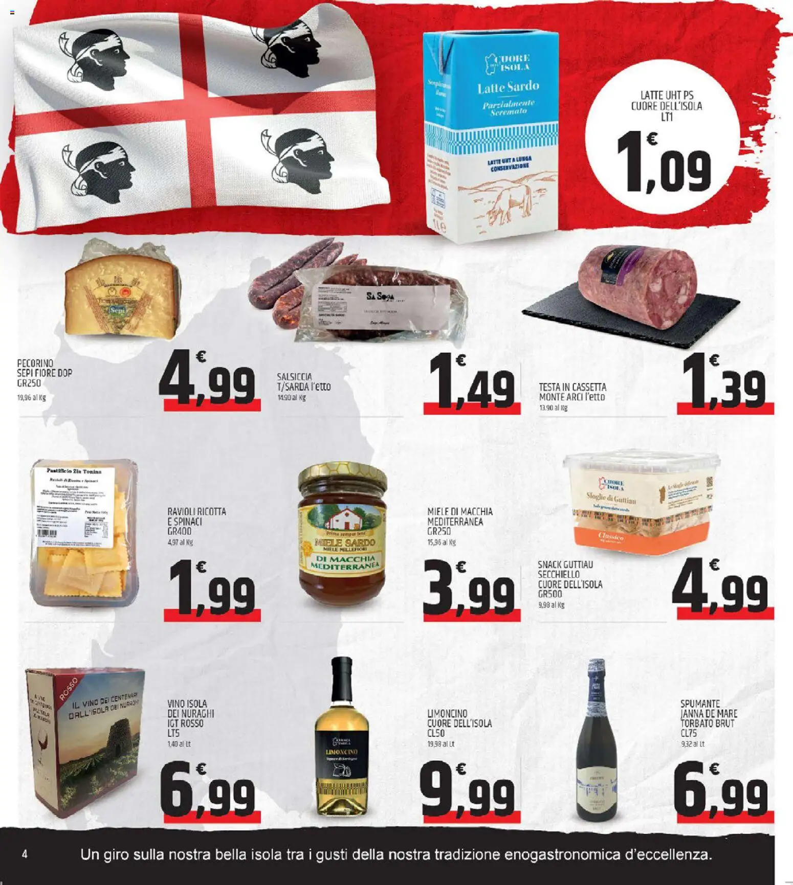 Volantino ARD Discount del 23.10.2025 | Pagina: 4 | Prodotti: Vino, Spumante, Ravioli, Ricotta