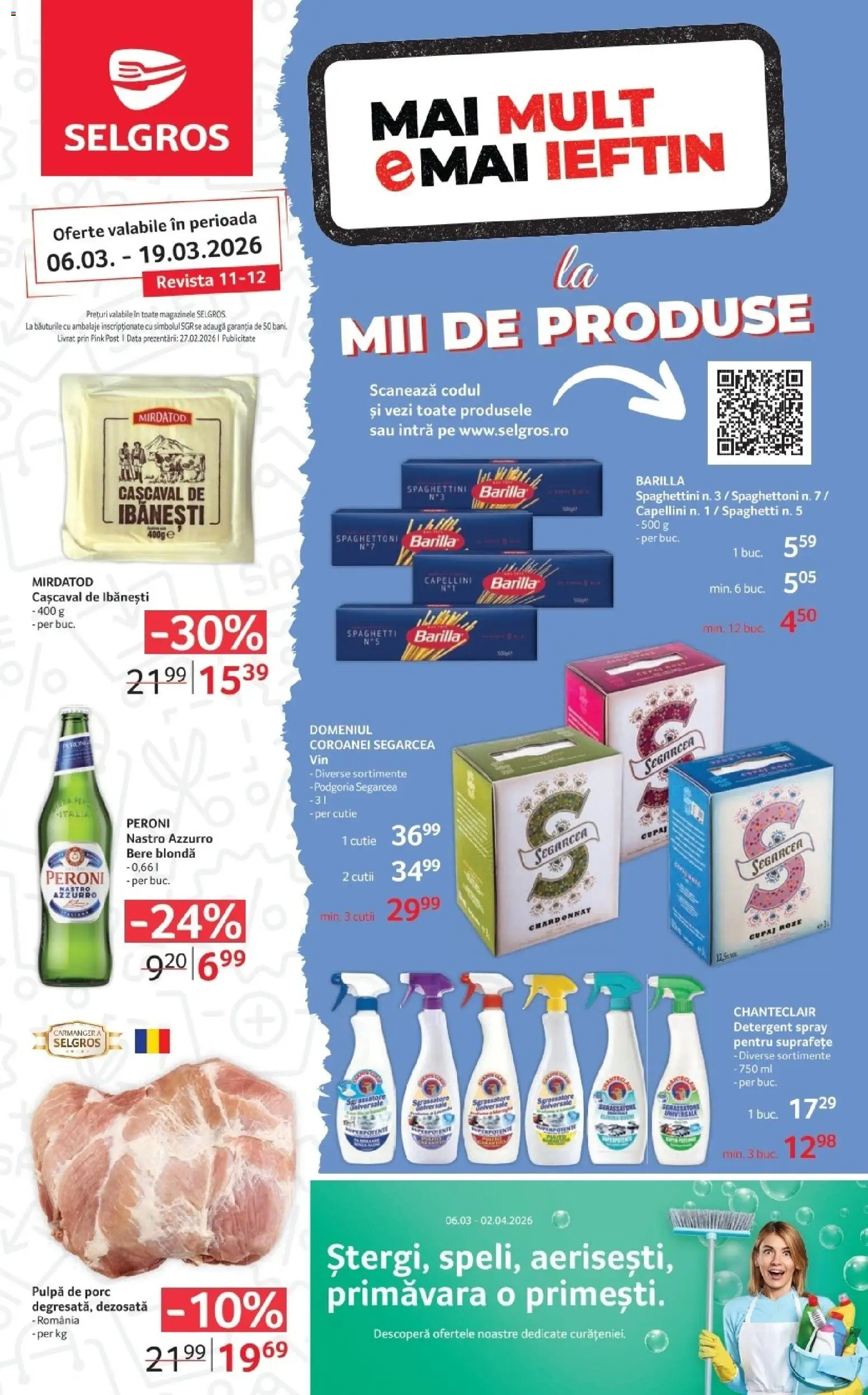 Noul catalog Selgros – valabil de la 06.03.2026 | Pagină: 1 | Produse: Cutie, Cașcaval, Bere, Detergent