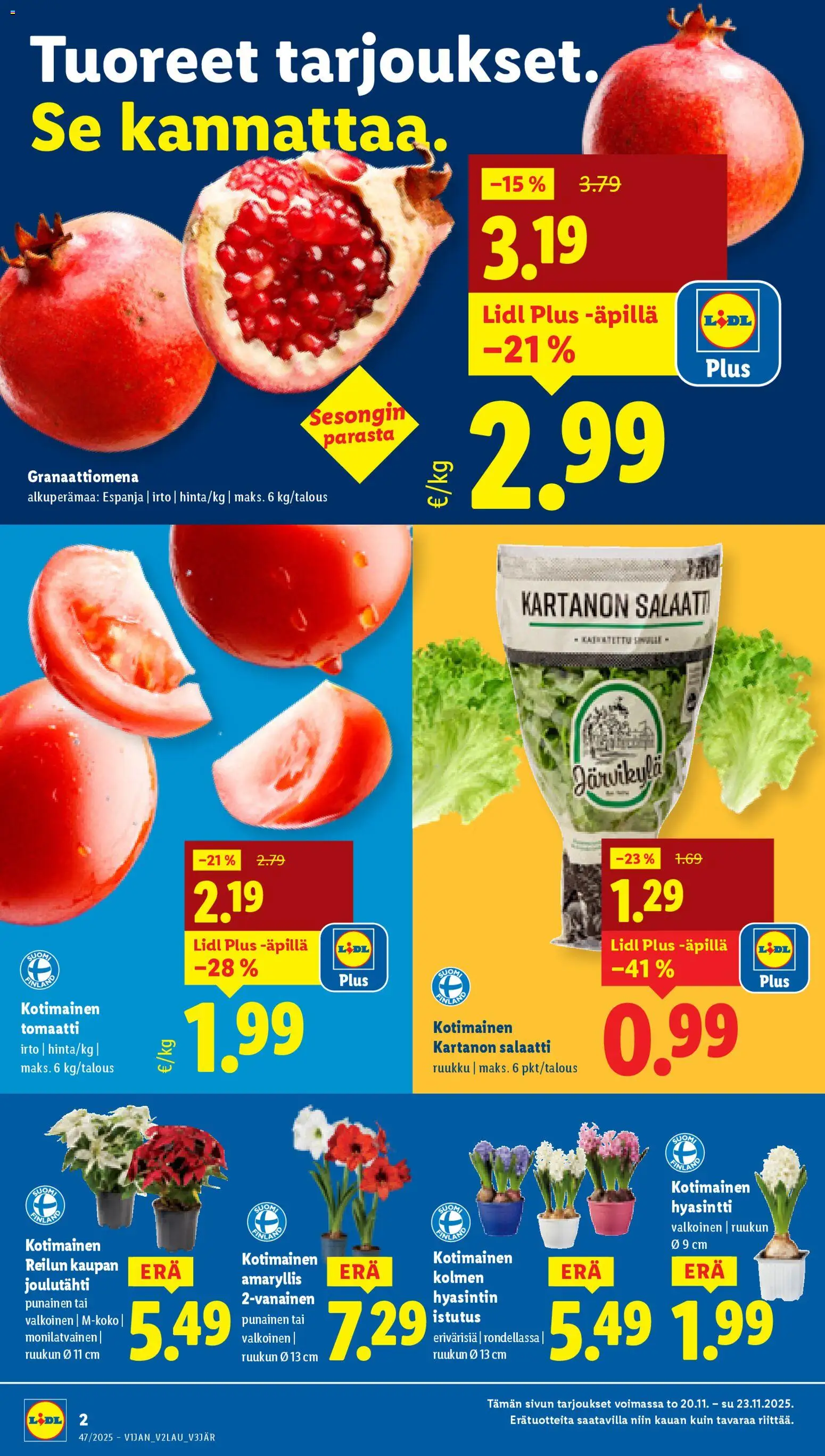 Lidl - Black Friday – voimassa 20.11.2025 alkaen | Sivu: 2 | Tuotteet: Granaattiomena, Salaatti