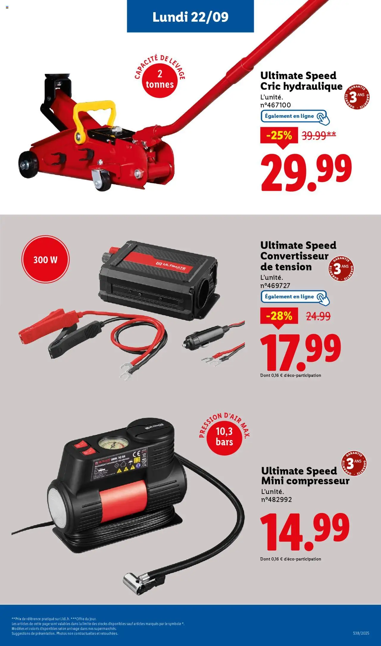  | Page: 63 | Produits: Cric hydraulique, Compresseur, Convertisseur