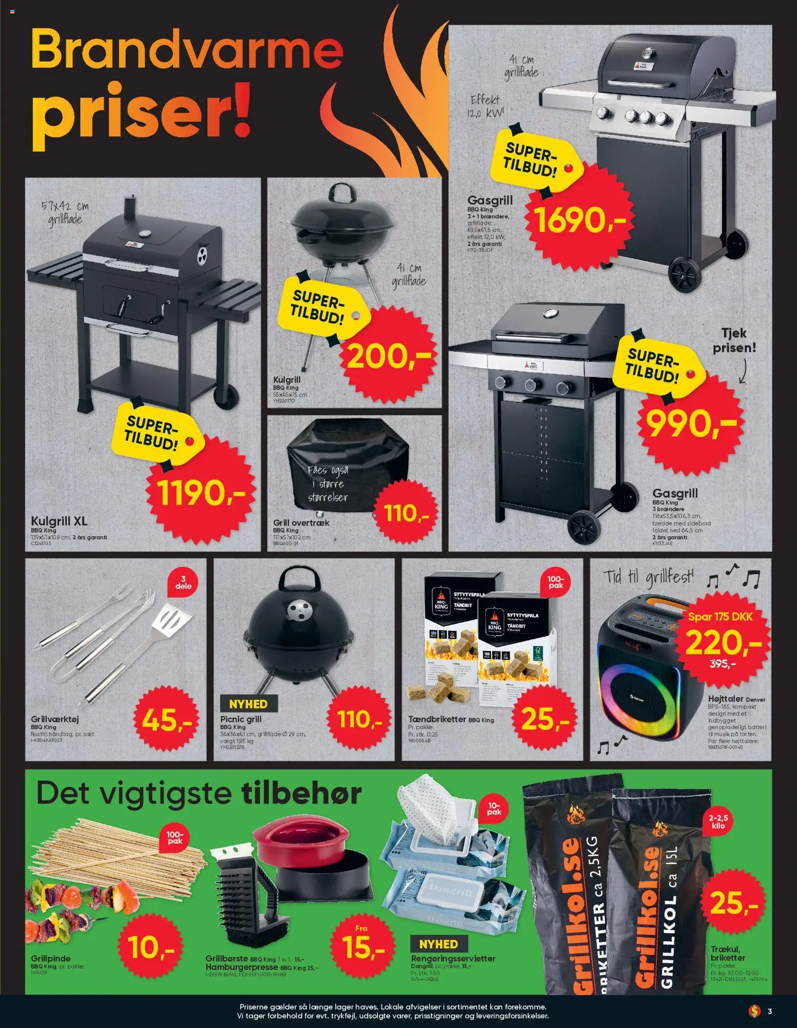 Bigdollar tilbudsavis – gyldig fra 17.04.2026 | Side: 3 | Produkter: Højttaler, Grill, Batteri