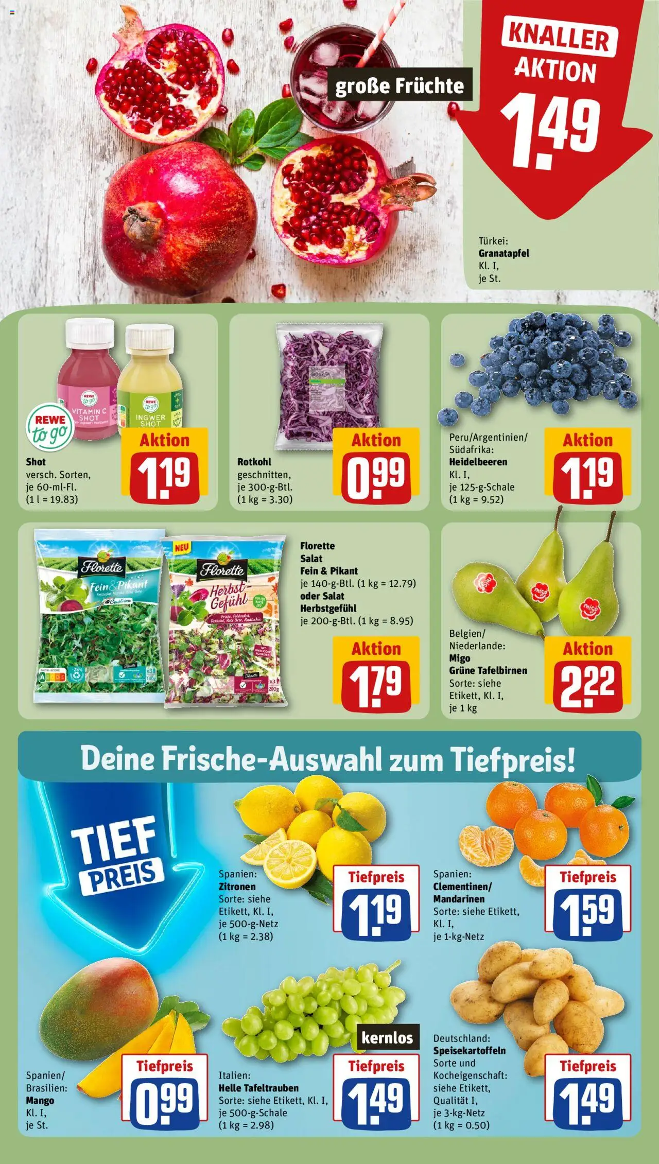 Rewe ihr Kaufpark Prospekt 	 – gültig ab 20.10.2025 | Seite: 6 | Produkte: Granatapfel, Rotkohl, Heidelbeeren, Zitronen