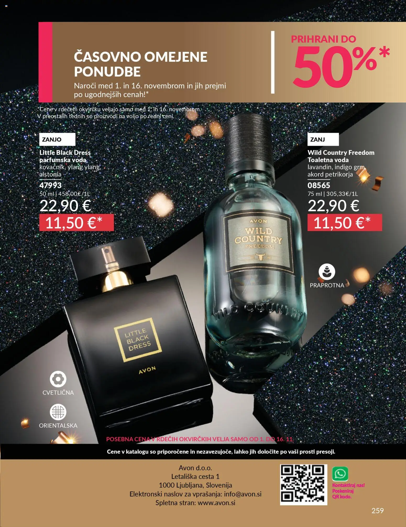 Novi Avon katalog ponudbe – veljaven od 01.10.2025 | Stran: 259 | Izdelki: Voda, Toaletna voda, Parfumska voda