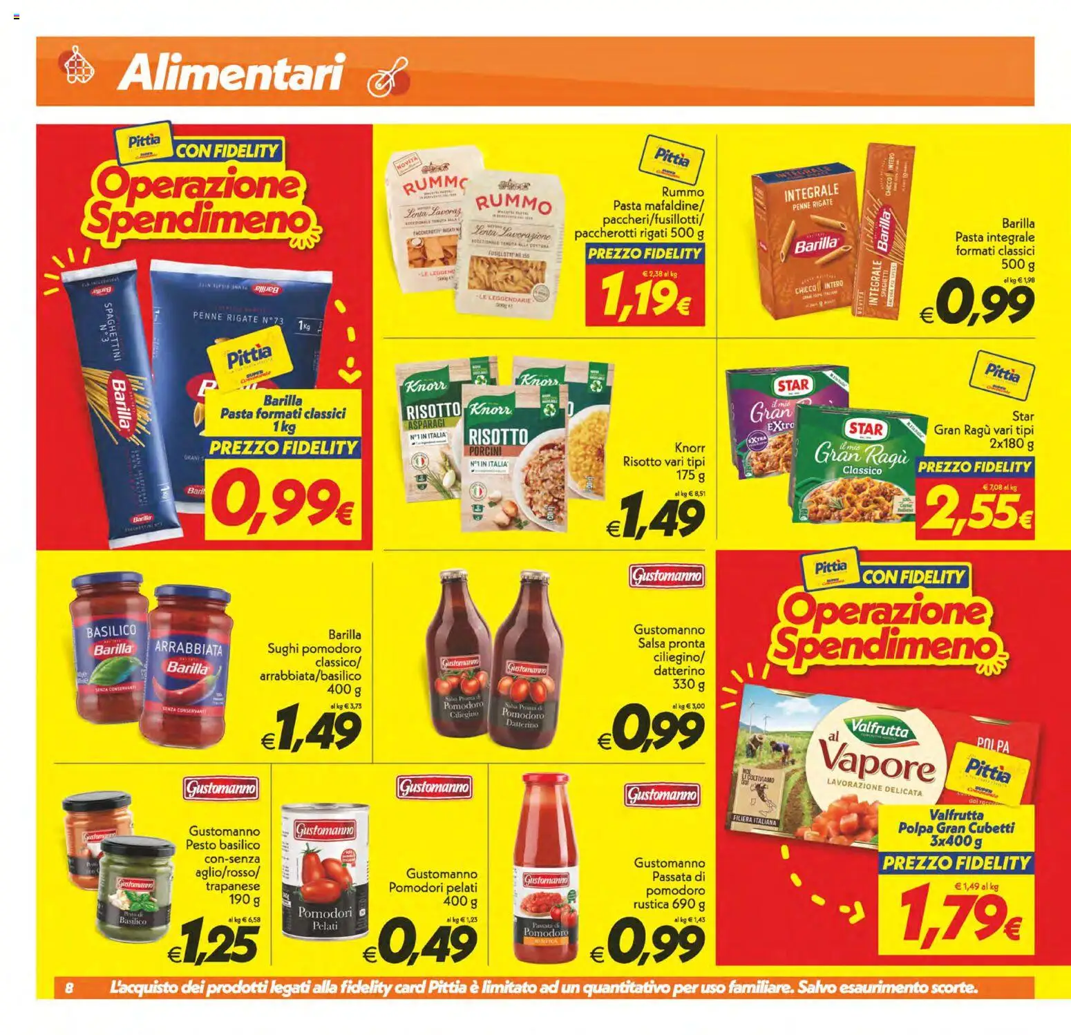 Volantino SuperConveniente del 28.04.2026 | Pagina: 8 | Prodotti: Pomodori, Pesto, Ragú, Asparagi