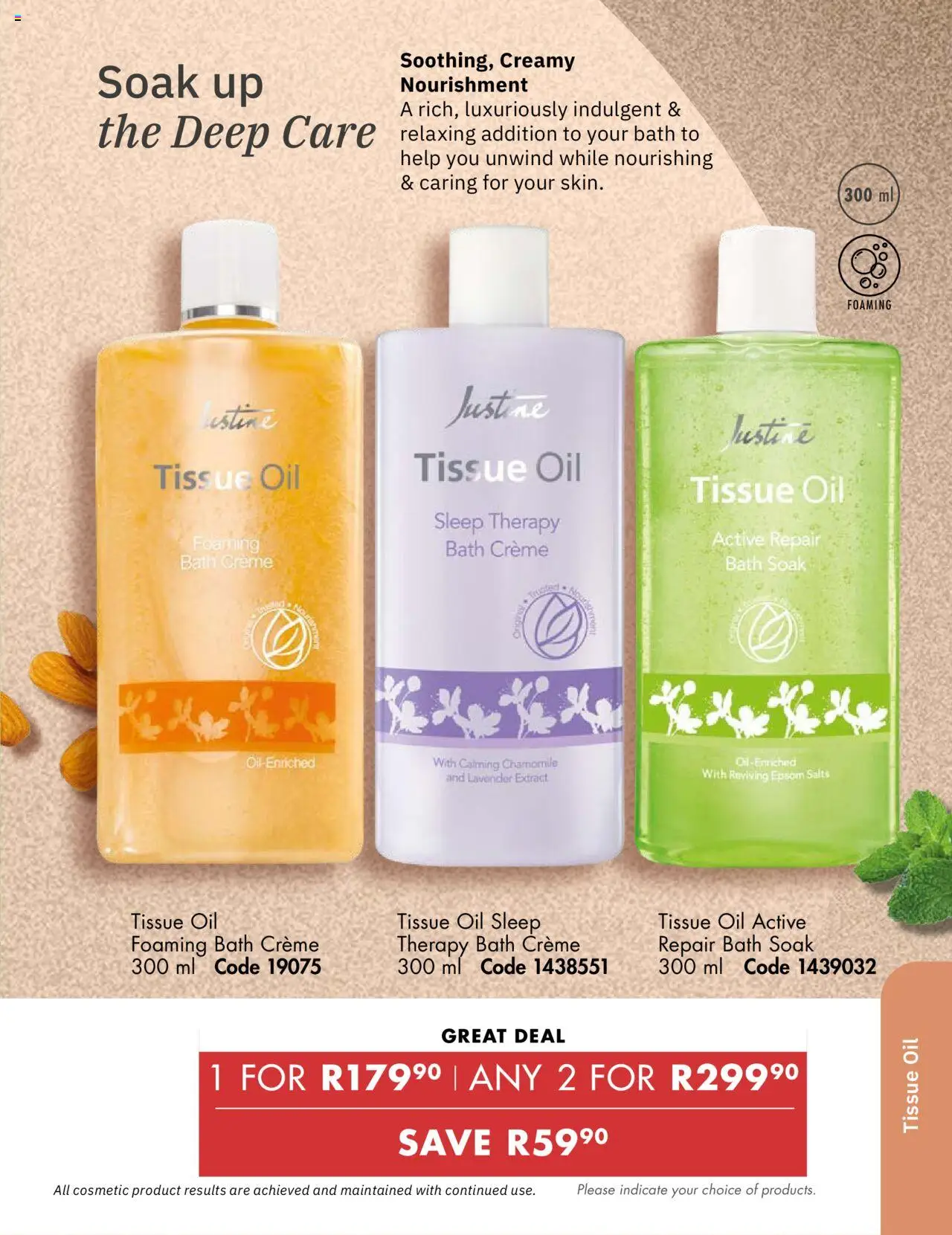 Justine Specials │ valid from 01.08.2025 | Page: 29 | Products: Tissue oil, Bath, Oil