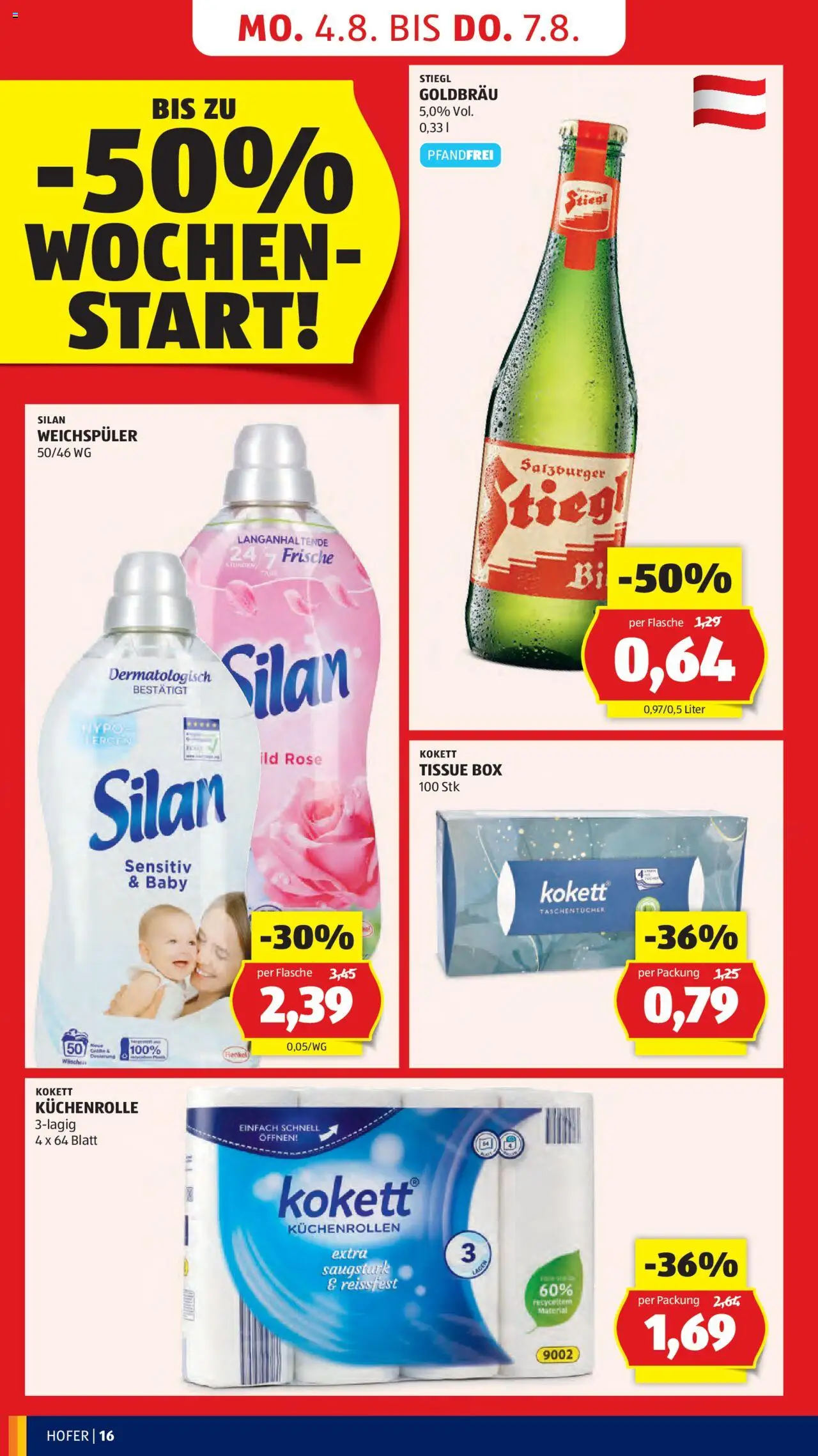 Hofer Flugblatt gültig ab 01.08.2025 | Seite: 18 | Produkte: Box, Weichspüler