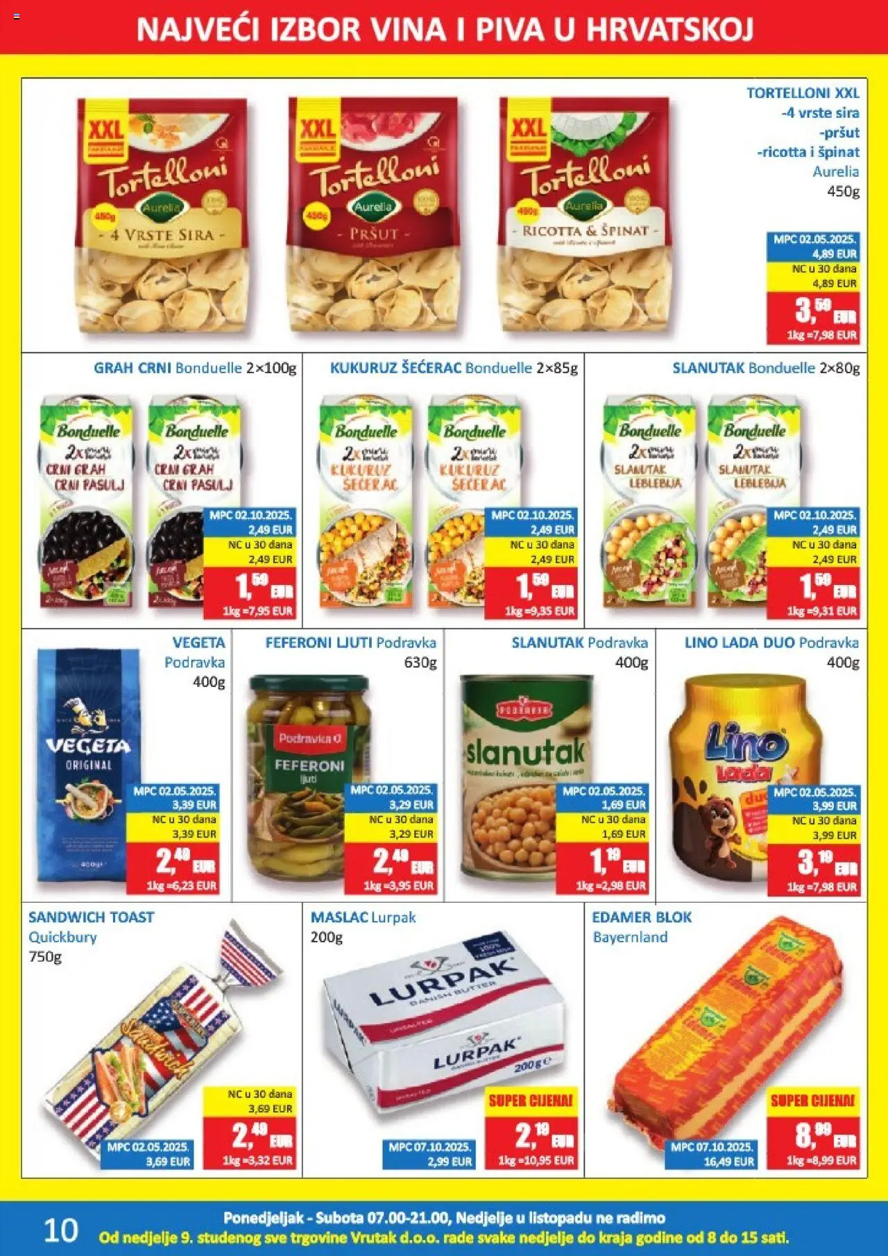 Vrutak katalog | vrijedi od 13.10.2025 | Stranica: 10 | Proizvodi: Lino Lada, Grah, Šećer, Feferoni