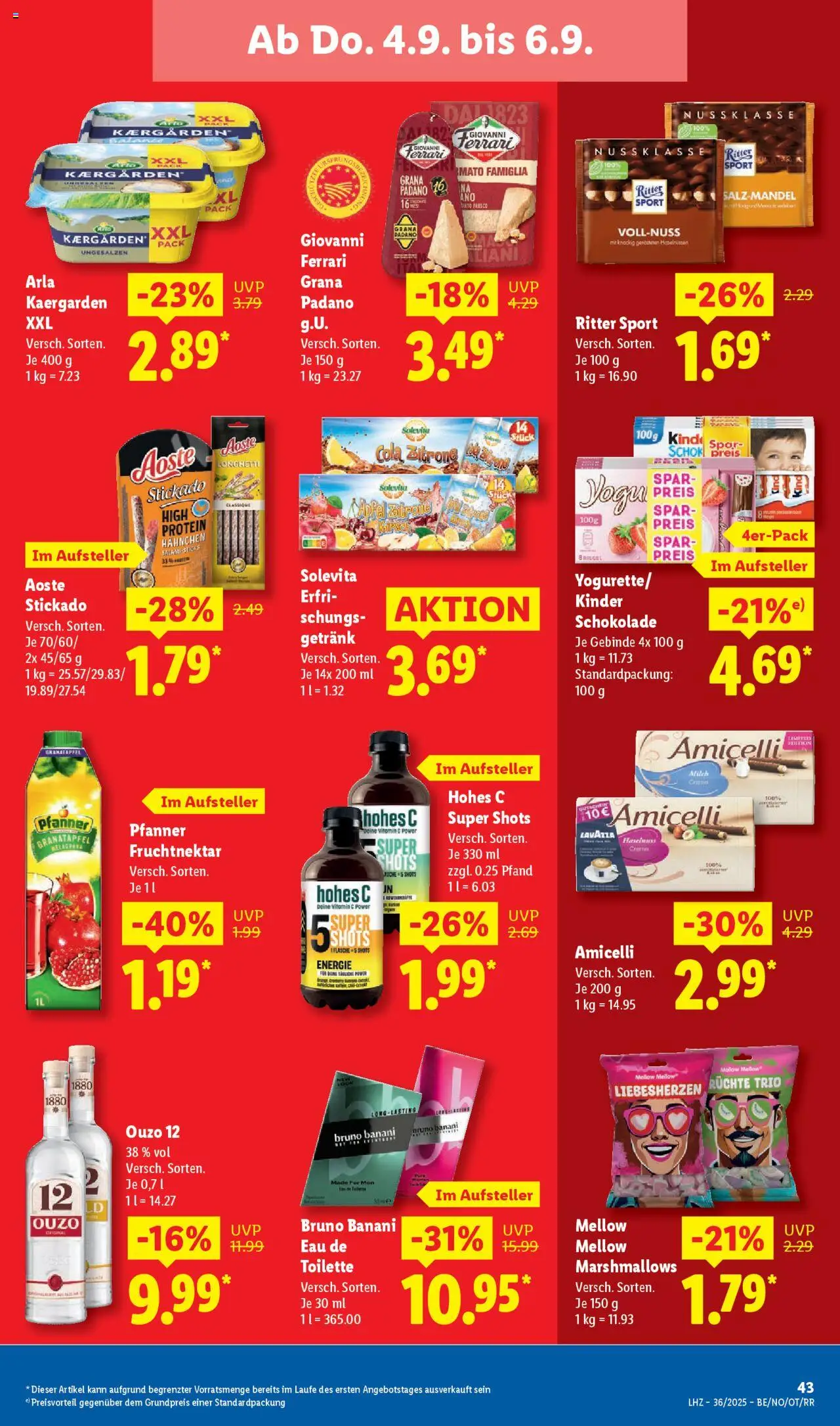 Lidl Prospekt Lüchow	 - gültig ab dem 01.09.2025 | Seite: 65 | Produkte: Ouzo, Schokolade, Zitrone, Hohes c