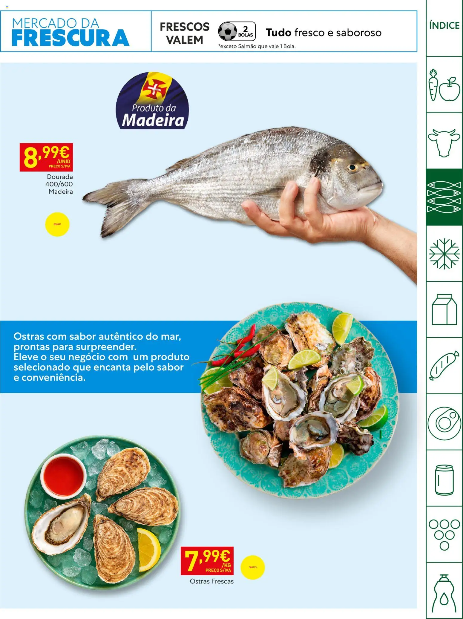 Recheio - Horeca Bons Negócios Madeira │ válido de 14.04.2026 | Página: 9 | Produtos: Dourada, Ostras, Salmão