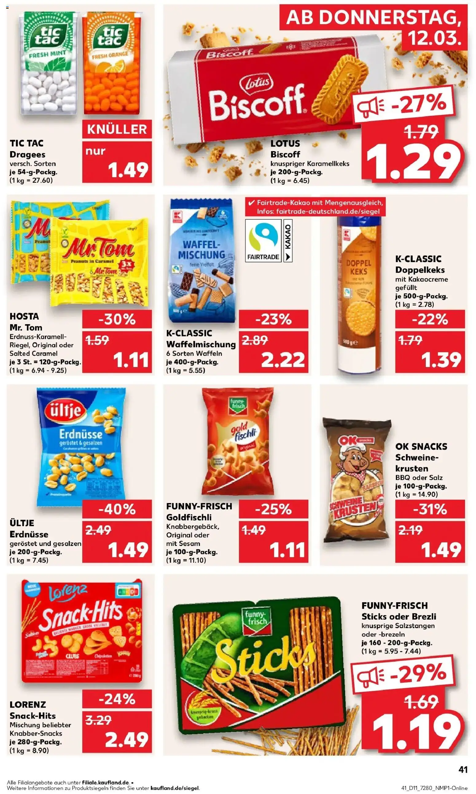 Kaufland Prospekt Paderborn	 – gültig ab 09.03.2026 | Seite: 53 | Produkte: Ultje erdnusse, Funny frisch, Waffeln, Salz