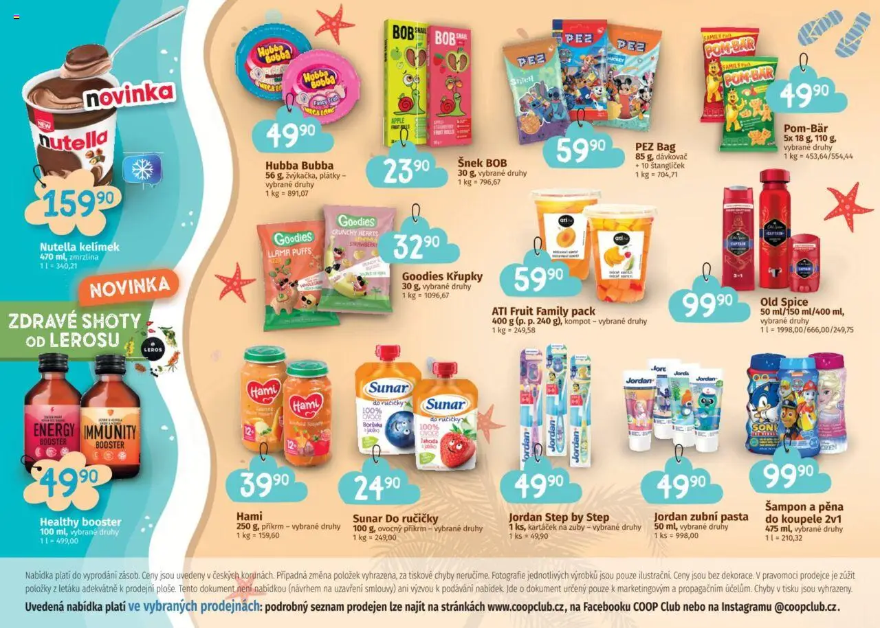 Coop leták - Letní speciál od 09.07.2025 | Strana: 4 | Produkty: Pěna do koupele, Dávkovač, Příkrm, Old Spice