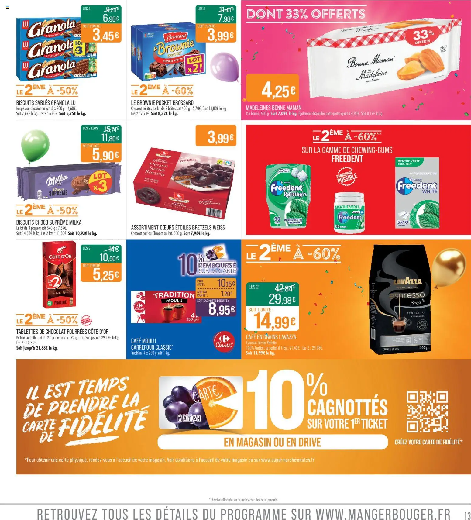 {H1} | Page: 13 | Produits: Tablettes de chocolat, Café en grains Lavazza, Chocolat, Biscuits
