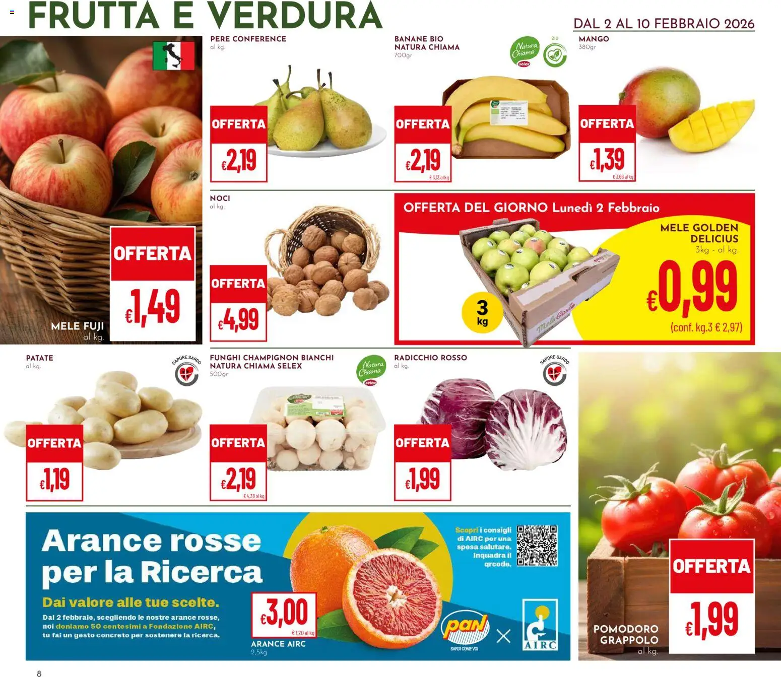 Volantino Pan del 02.02.2026 | Pagina: 8 | Prodotti: Patate, Frutta, Mango, Noci