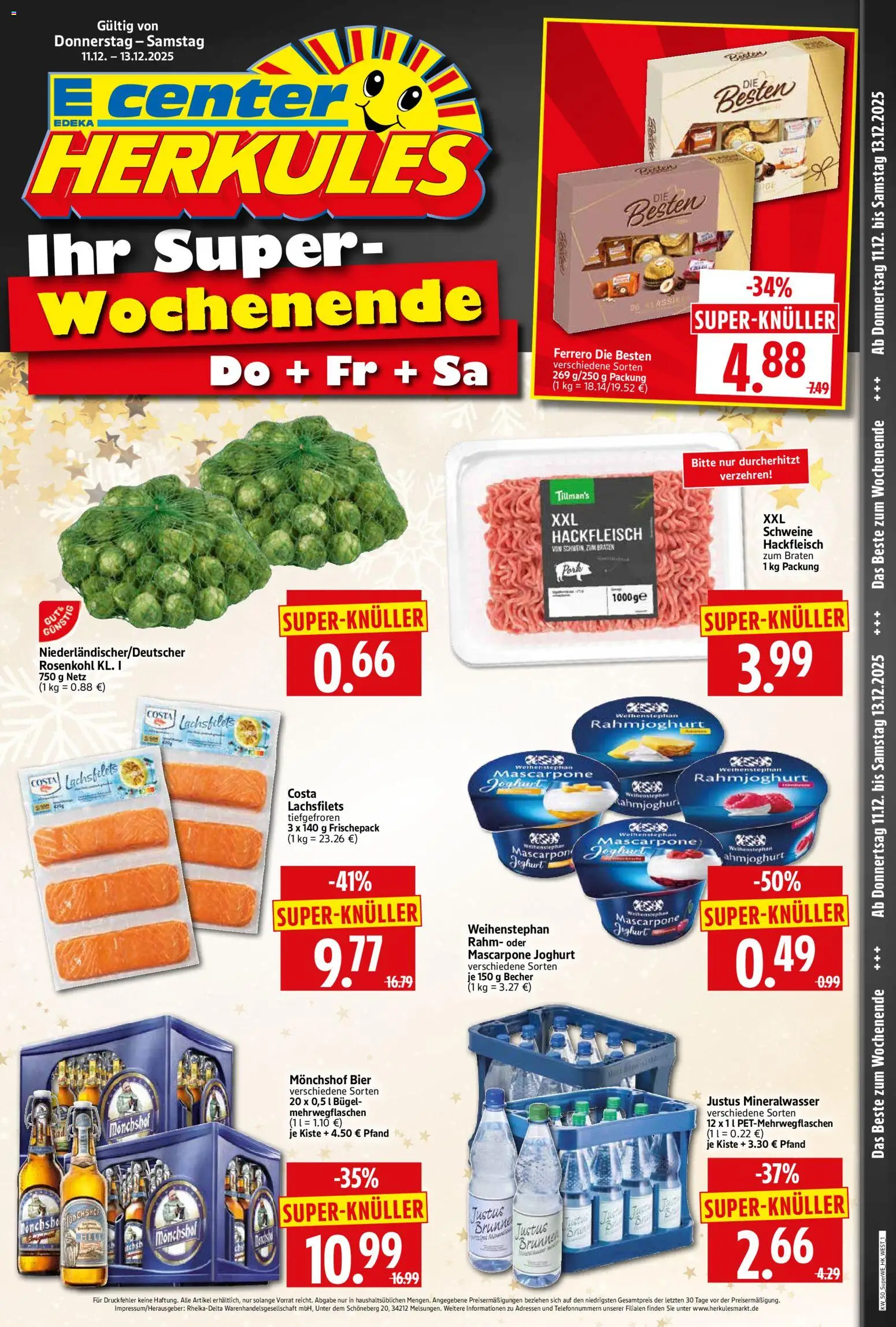 HERKULES Sonderbeilage – gültig ab 11.12.2025 | Seite: 1 | Produkte: Monchshof, Mascarpone, Joghurt, Bier