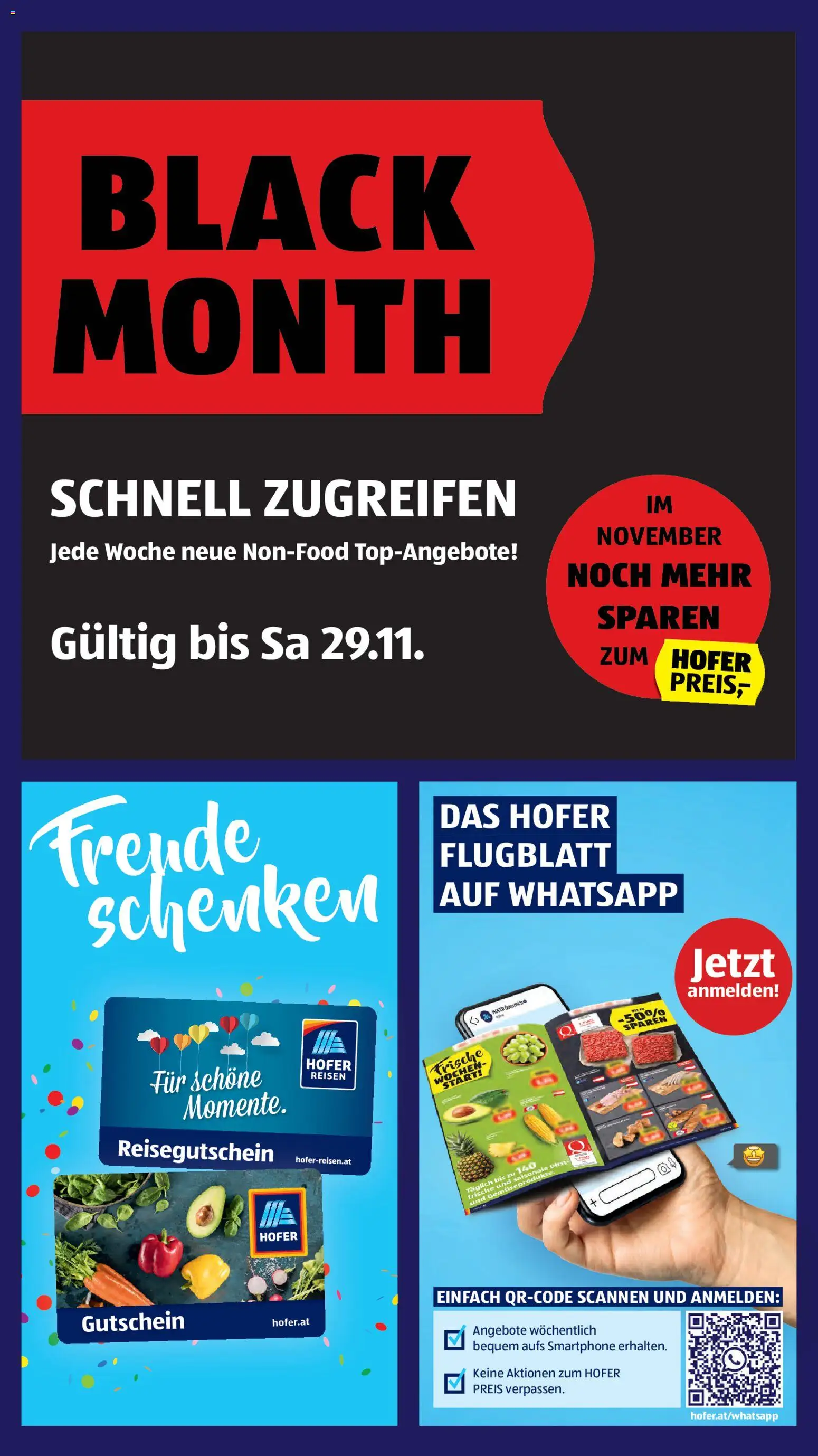 Hofer Flugblatt gültig ab 30.10.2025 | Seite: 3 | Produkte: Obst, Smartphone