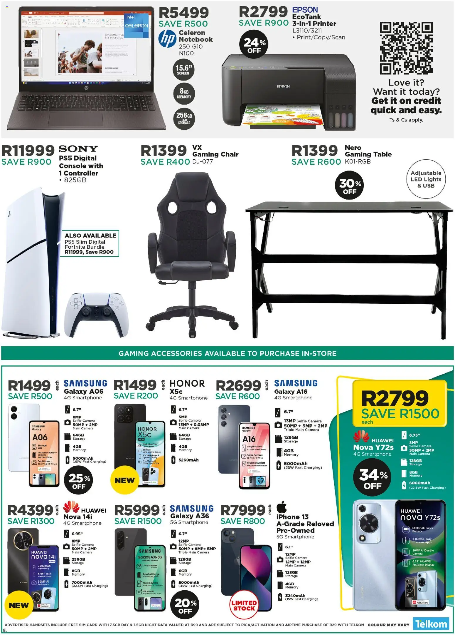 New House and Home catalogue – valid from 23.02.2026 | Page: 8 | Products: Sim, Smartphone, Notebook, Chair