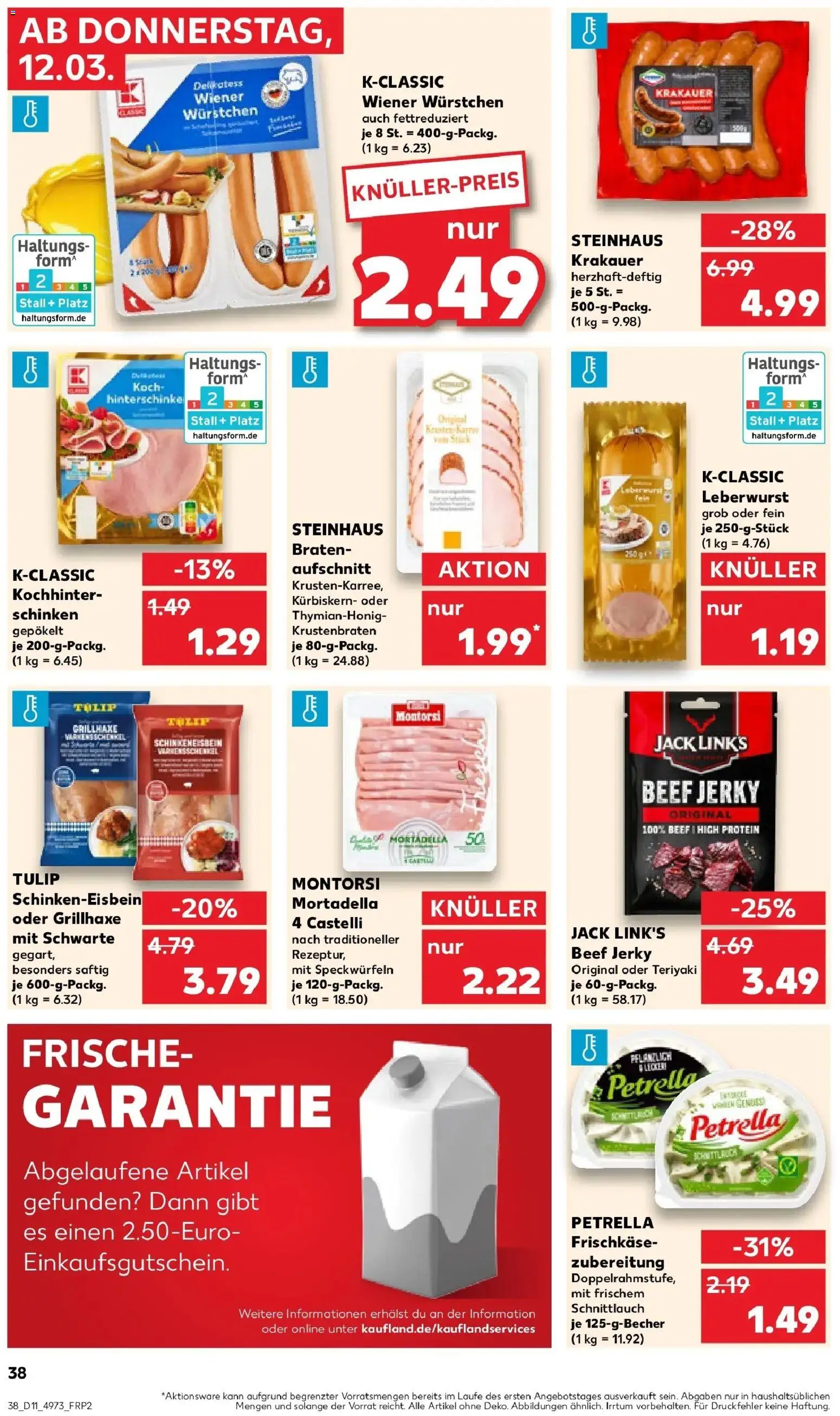 Kaufland Prospekt Rendsburg	 – gültig ab 09.03.2026 | Seite: 50 | Produkte: Wiener wurstchen, Krustenbraten, Schinken, Frischkase