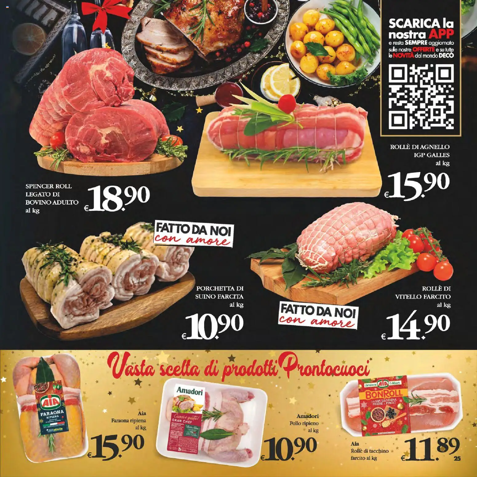 Volantino Decò del 16.12.2025 | Pagina: 25 | Prodotti: Porchetta, Suino, Uva, Vitello