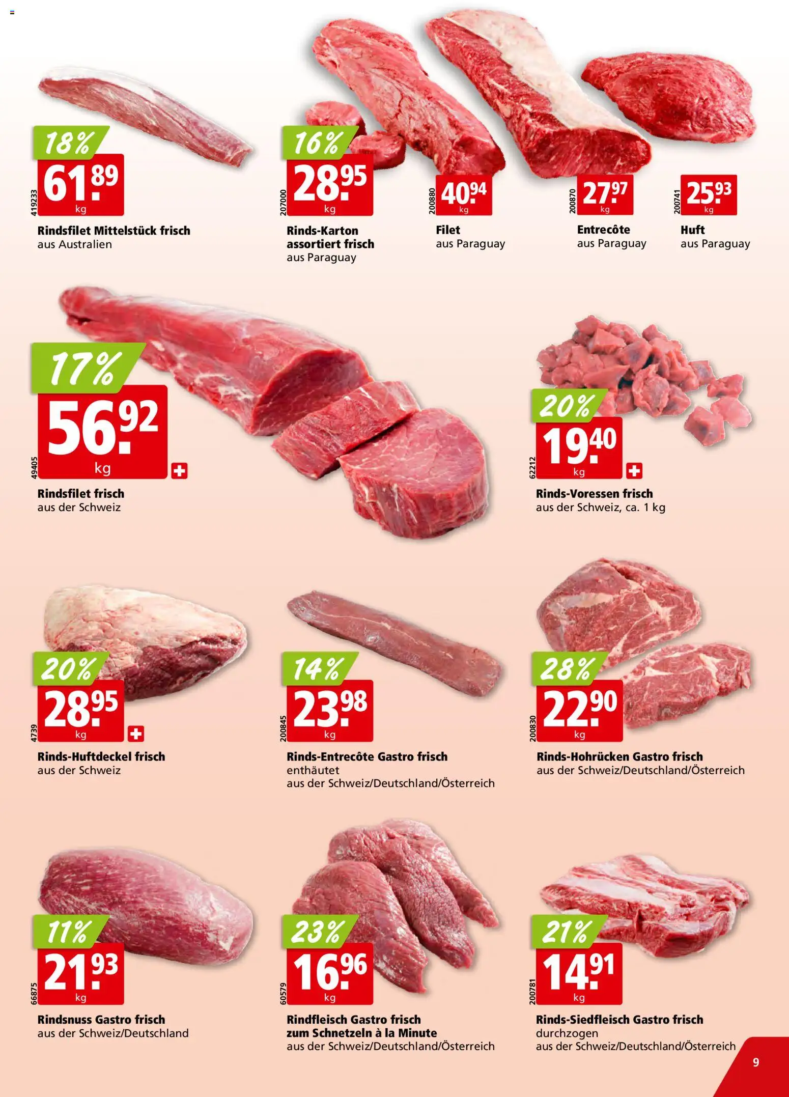 Aligro Aktionen – gültig ab 08.12.2025 | Seite: 9 | Produkte: Rindfleisch