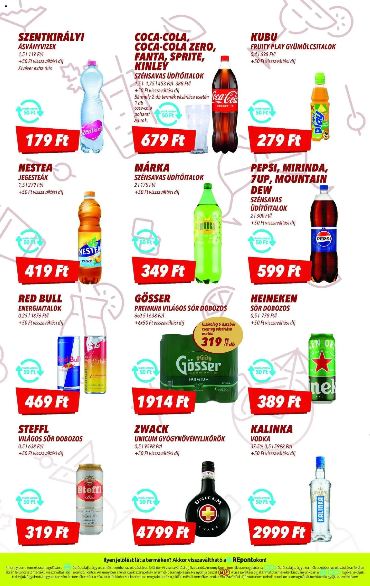 CBA akciós ujság - amely érvényes a következő dátumtól: 13.11.2025 | Oldal: 10 | Termékek: Heineken, Steffl, Vodka, Só