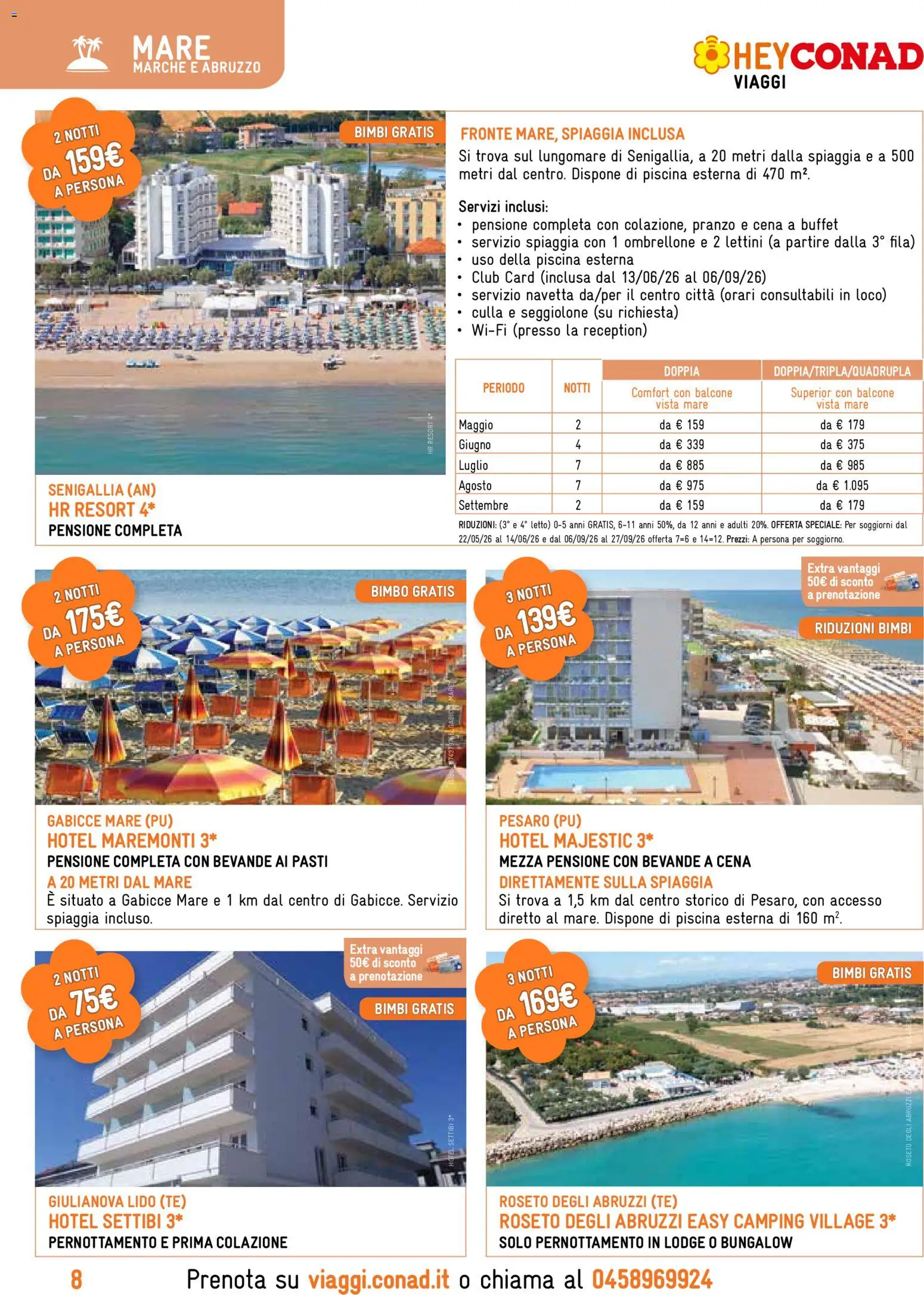 Volantino Conad del 01.04.2026 | Pagina: 8 | Prodotti: Tè, Ombrellone, Culla, Letto