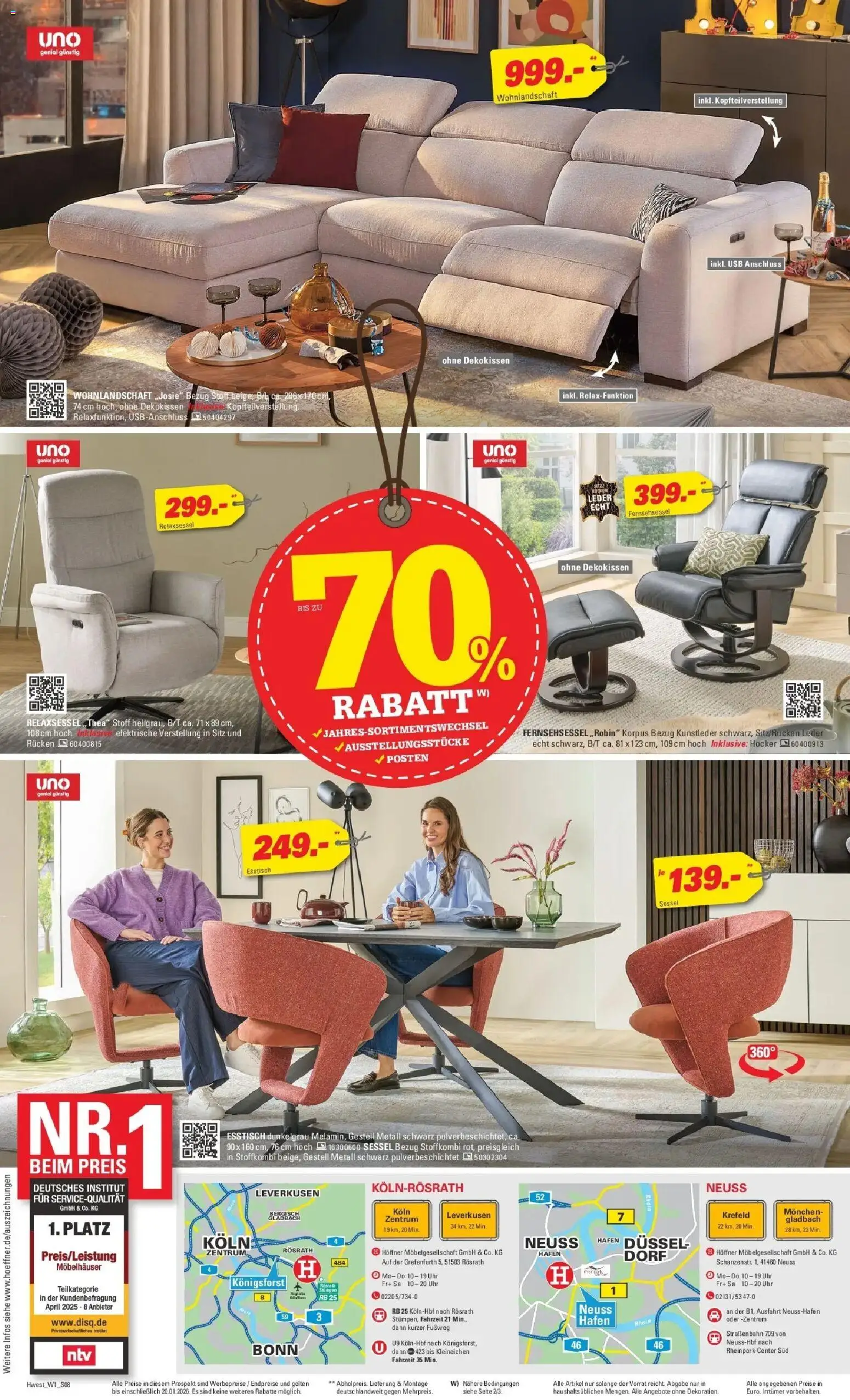 Höffner - Höffner: Möbelangebote – gültig ab 09.01.2026 | Seite: 8 | Produkte: Hocker, Esstisch, Sessel, Uhr