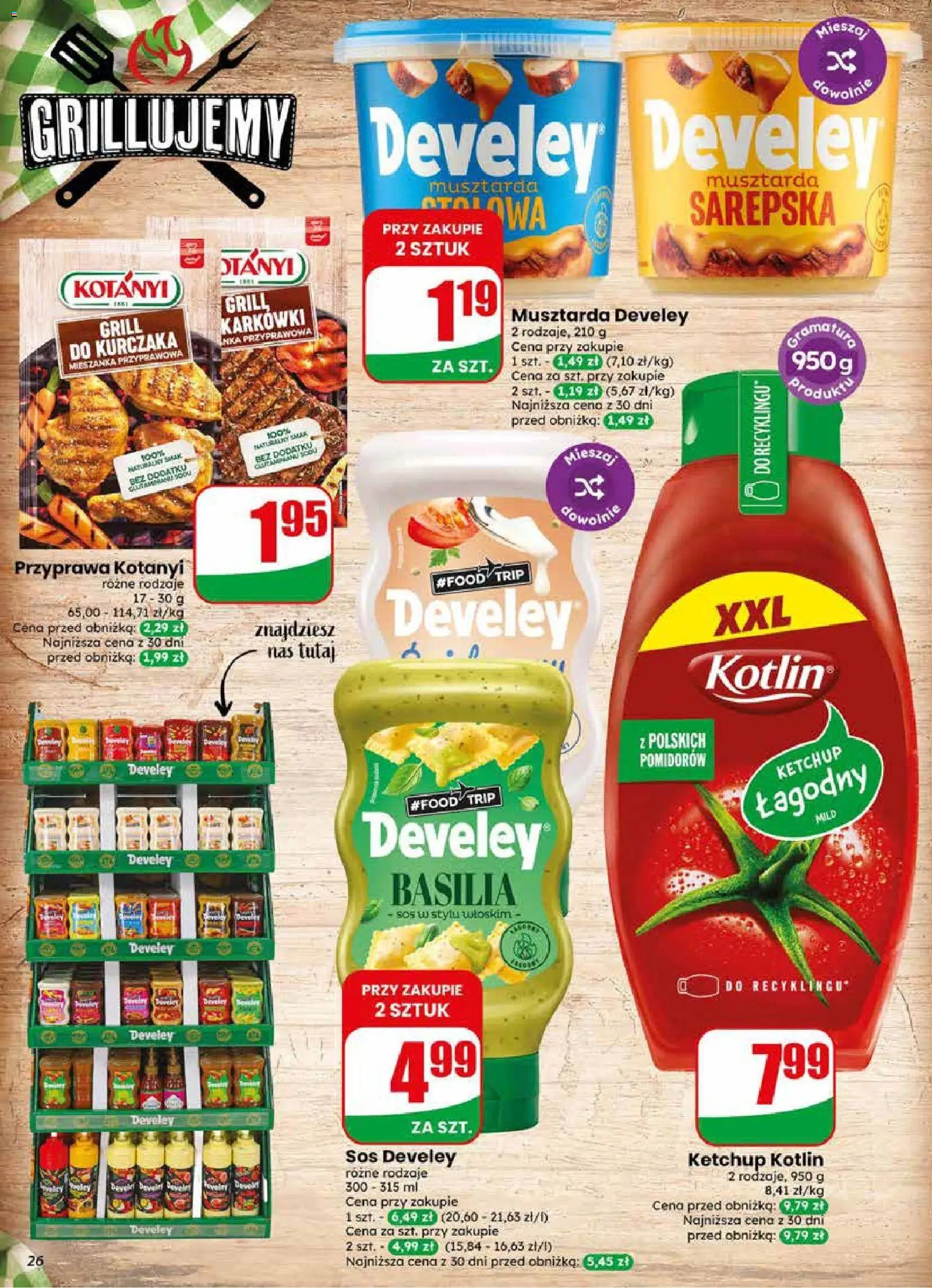 Dino gazetka od 29.04.2026 | Strona: 26 | Produkty: Ketchup, Grill, Musztarda, Sos