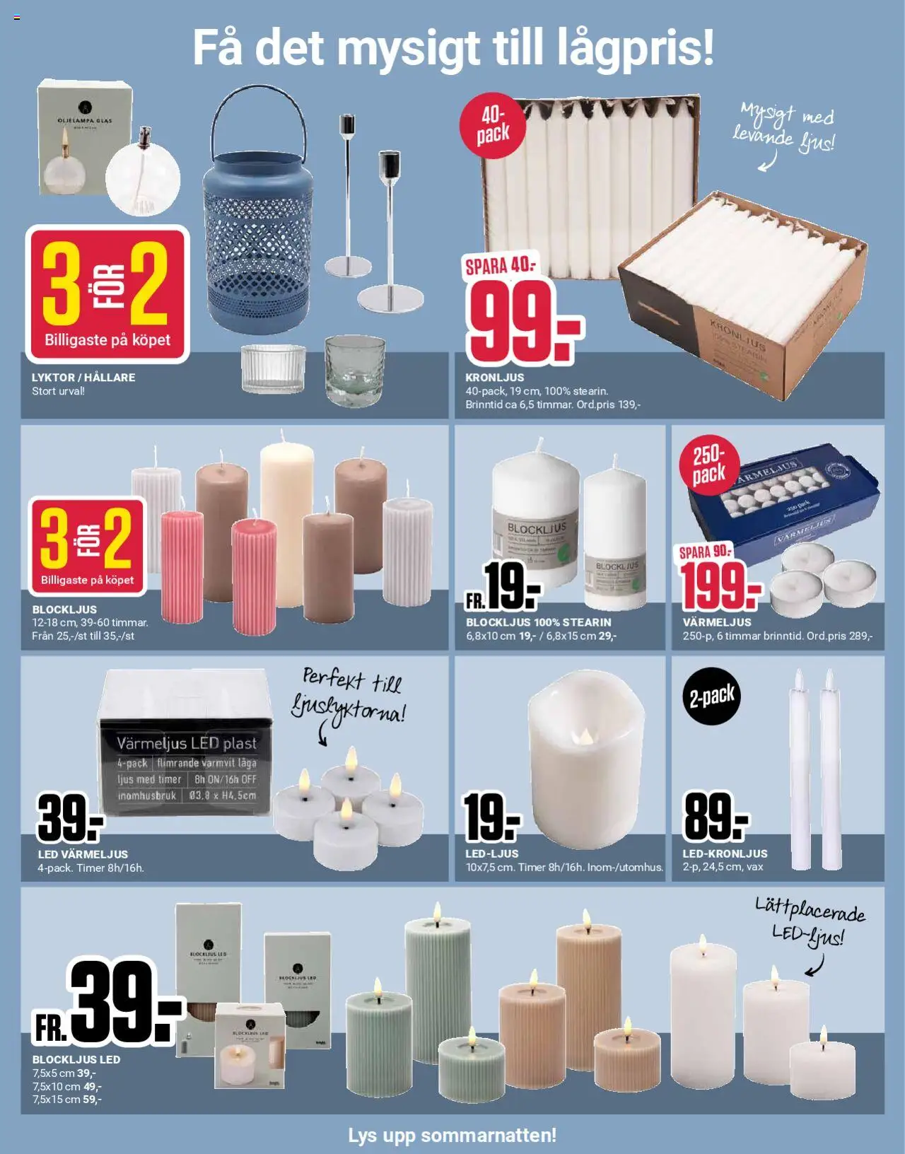 ÖoB reklamblad aktuell från 09.06.2025 | Sida: 9 | Produkter: Värmeljus, Ljus
