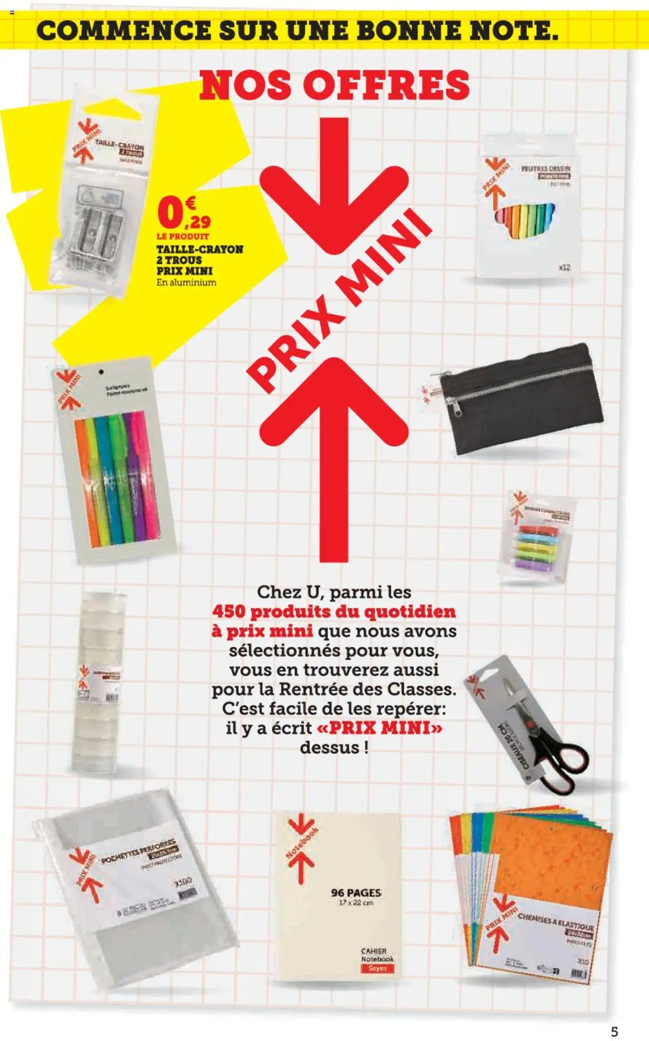  | Page: 5 | Produits: Crayon, Notebook, Ciseaux